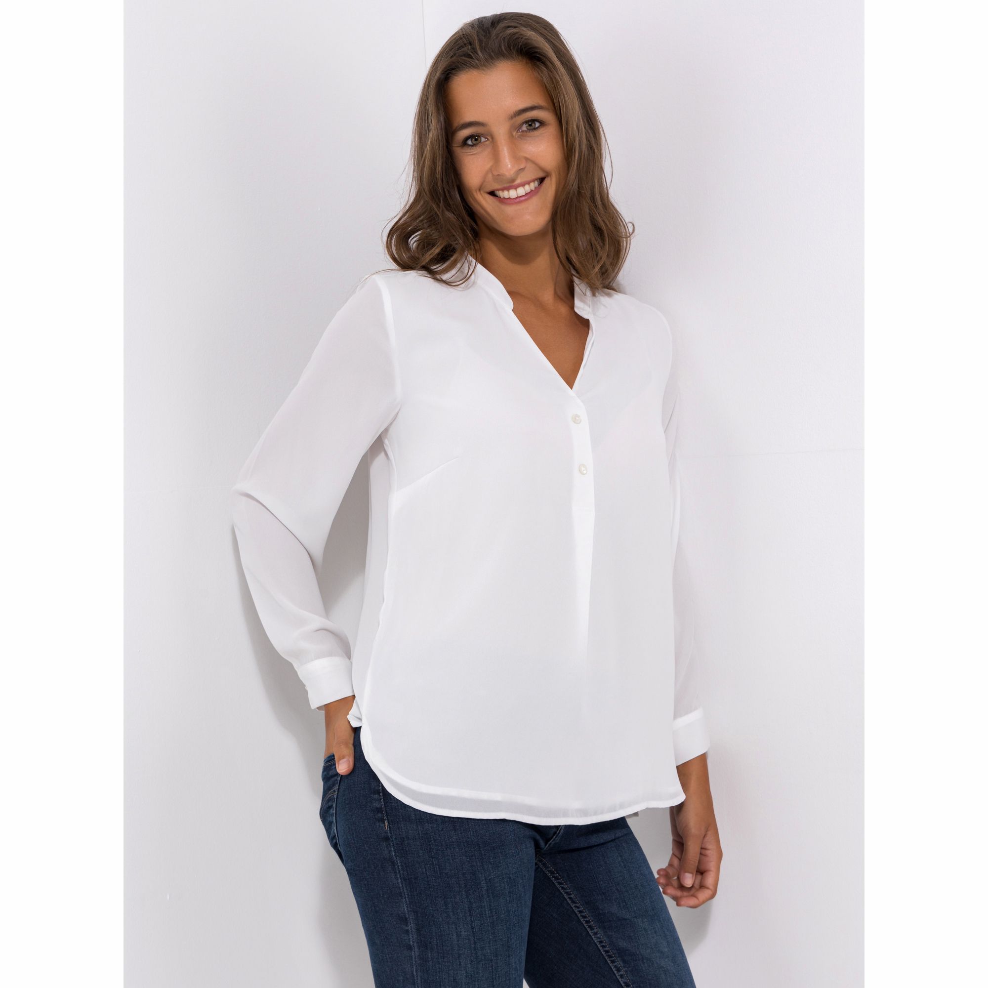B-Ware DINE 'N' DANCE Bluse, 1/1-Arm Manschetten halbe Knopfleiste