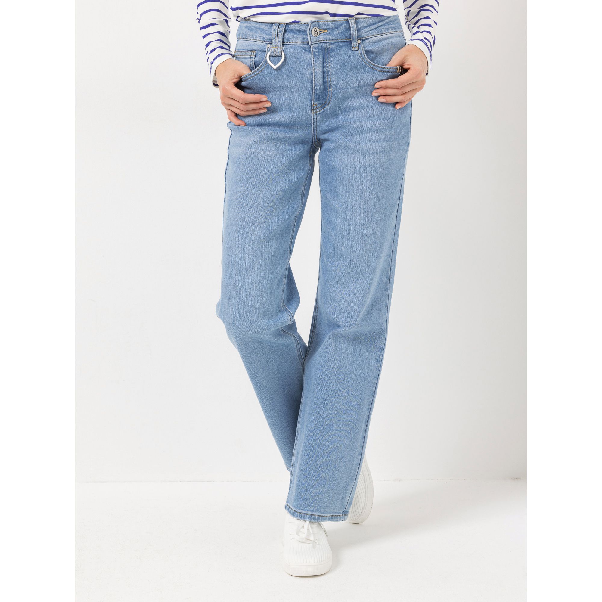 B-Ware STRANDFEIN Jeanshose lange Form Logo-Herzanhänger