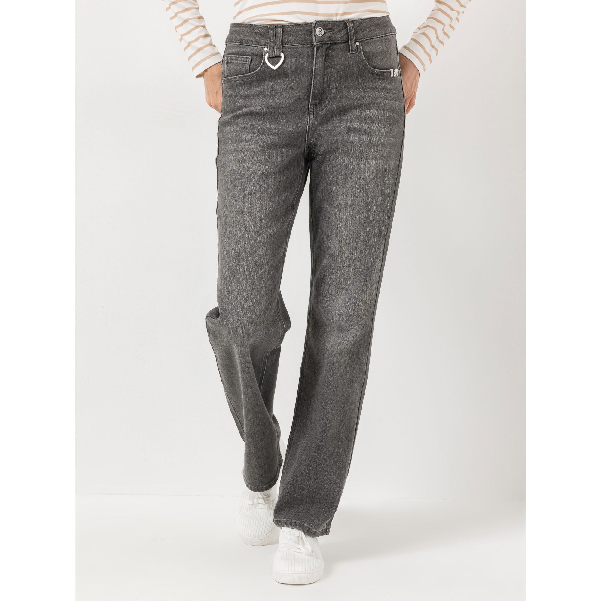 B-Ware STRANDFEIN Jeanshose lange Form Logo-Herzanhänger