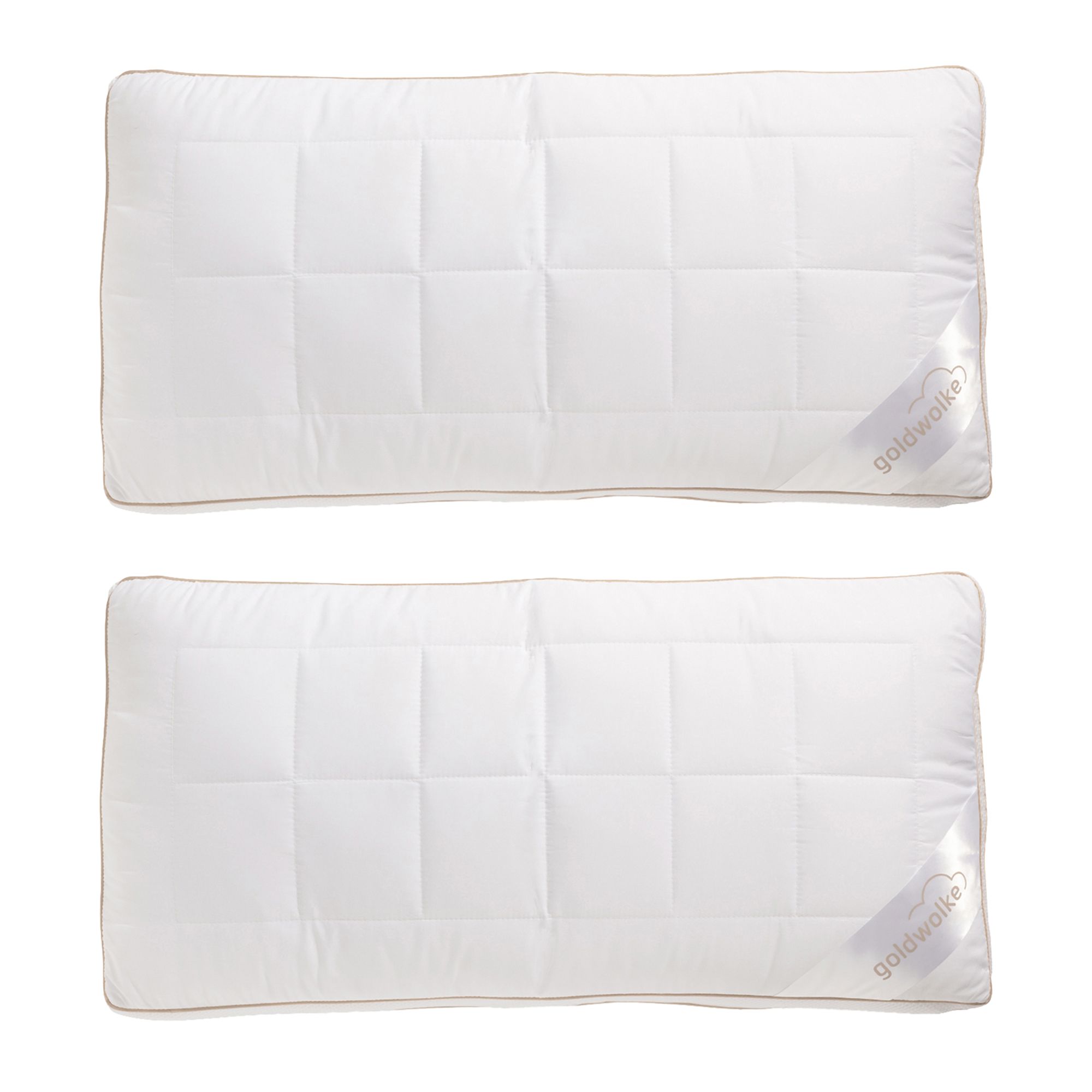 B-Ware GOLDWOLKE 2 Kopfkissen mehr Volumen Nachfüllkonzept