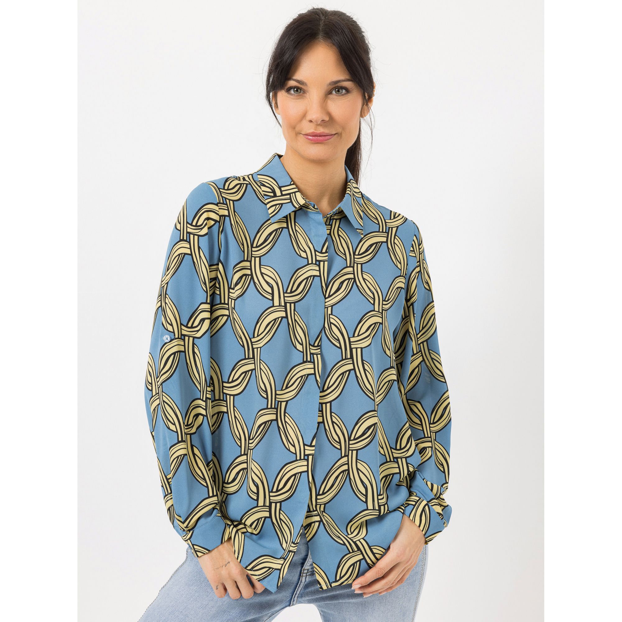 B-Ware STEFFEN SCHRAUT Bluse Bali Blusenkragen verdeckte Knopfleiste