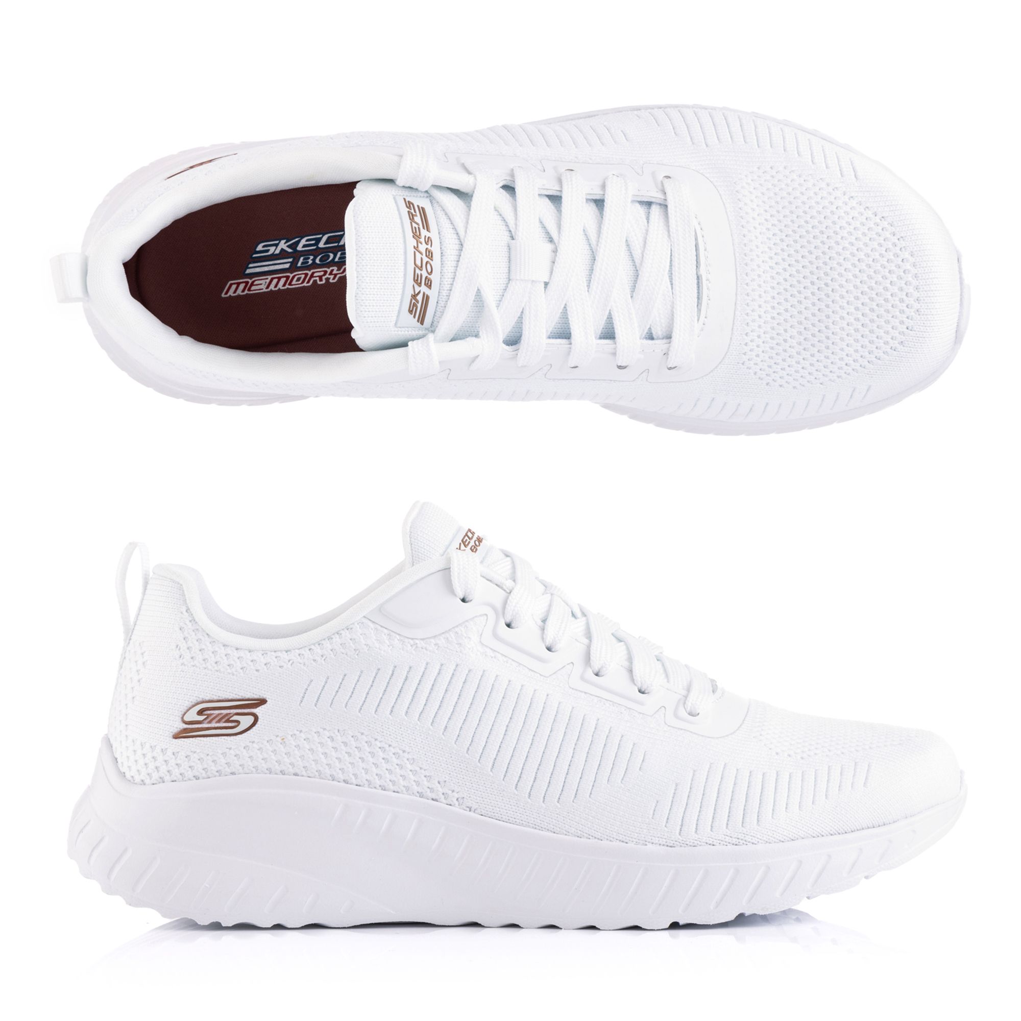 B-Ware SKECHERS Damen-Sneaker Bobs Squad Chaos Strick/ Mesh