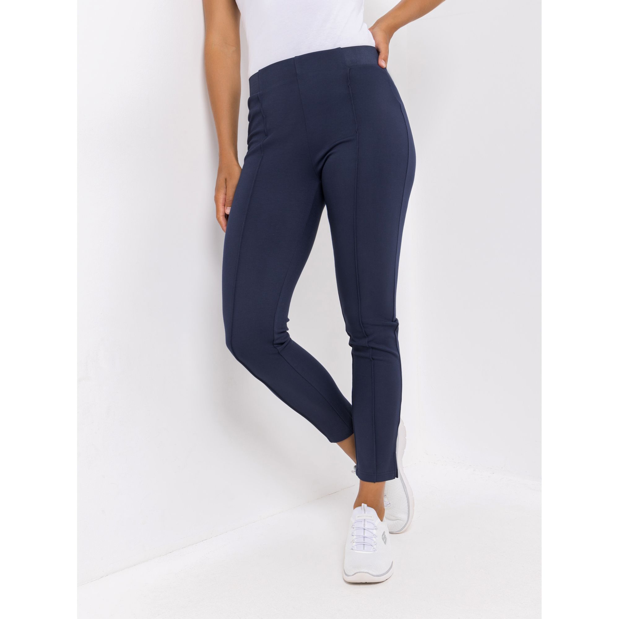 B-Ware VIA MILANO Hose, knöchellang Rundumdehnbund Seitenschlitze