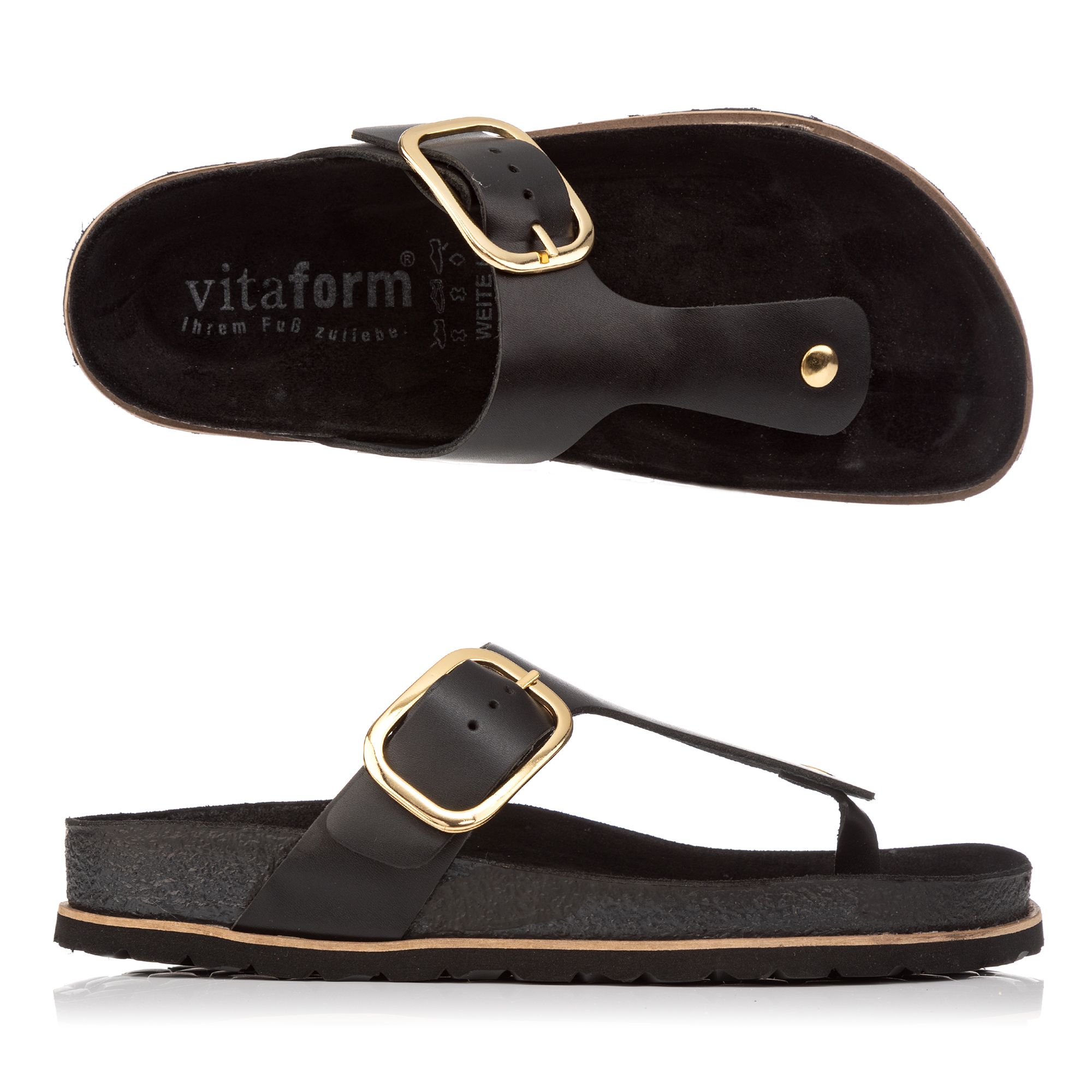 B-Ware VITAFORM Damen-Pantolette Zehensteg Softnappa