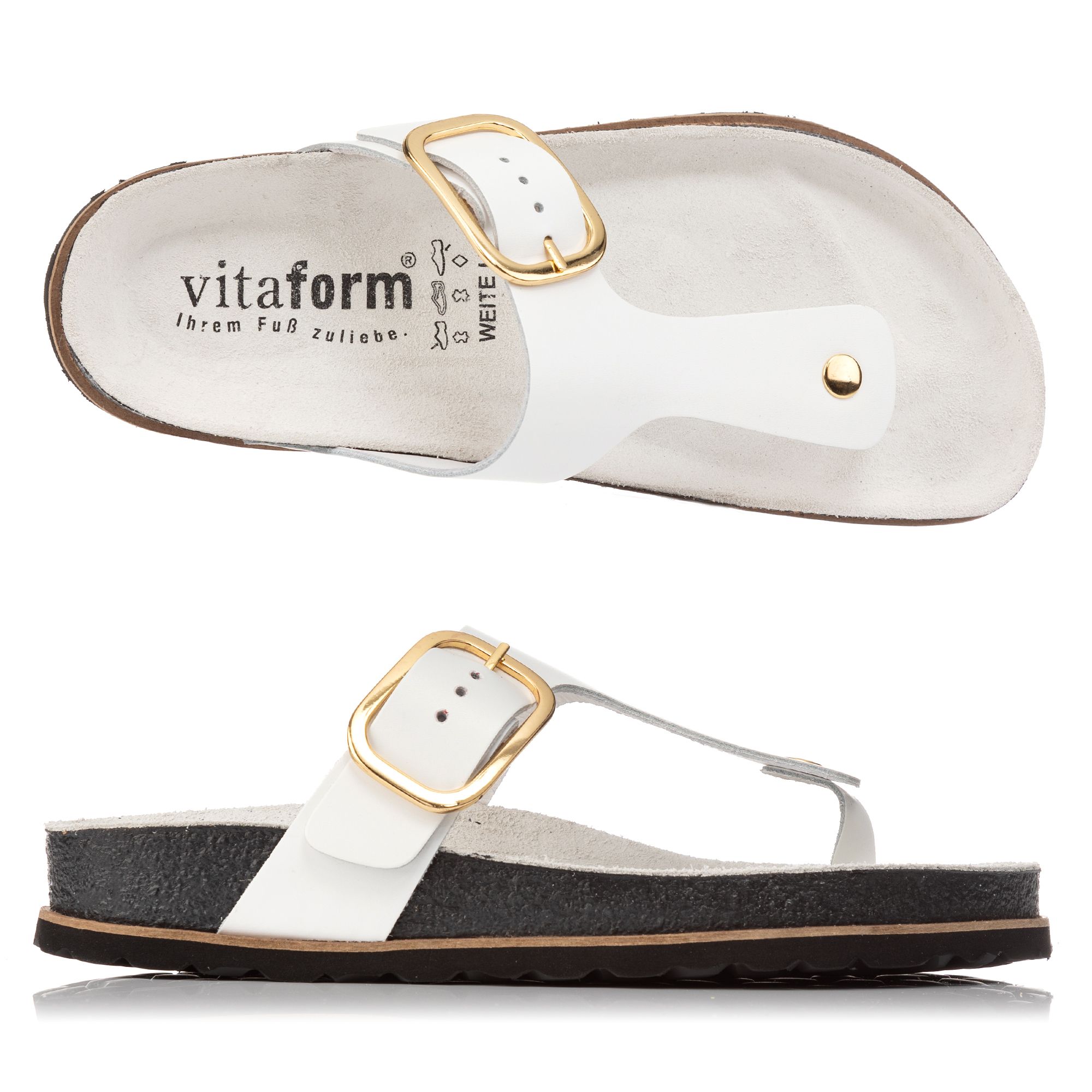 B-Ware VITAFORM Damen-Pantolette Zehensteg Softnappa