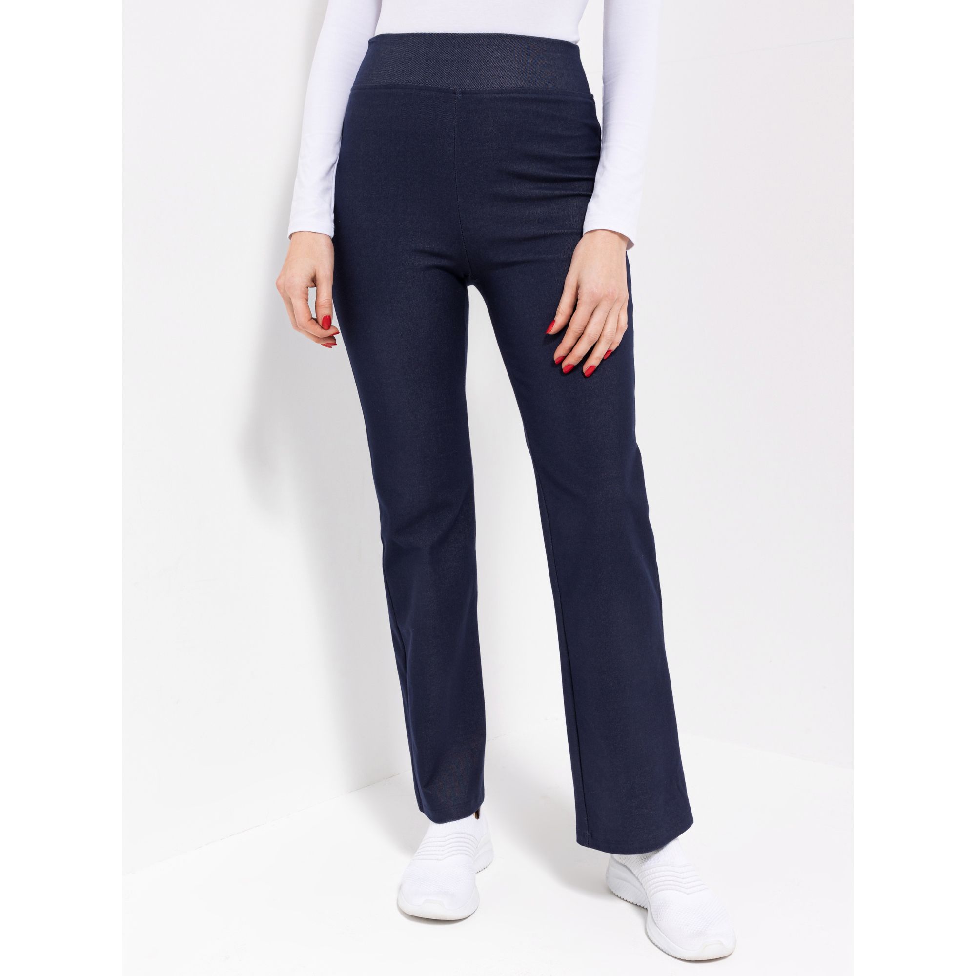 B-Ware KIM & CO. Hose, 1/1 Länge Denim Jersey Rundumdehnbund