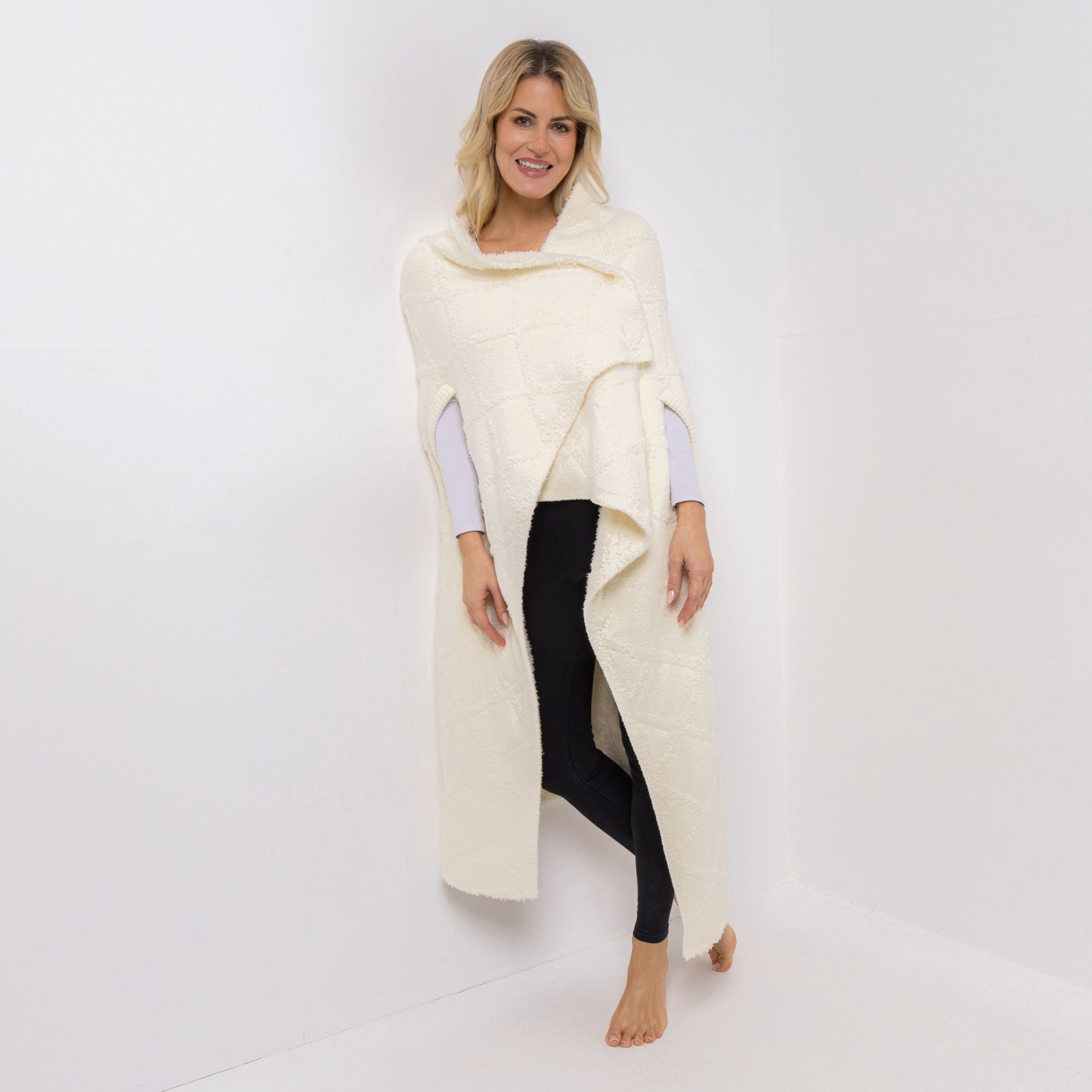 B-Ware COZEE HOME tragbare Kuscheldecke mit Schließe MF Fluffy Bouclé