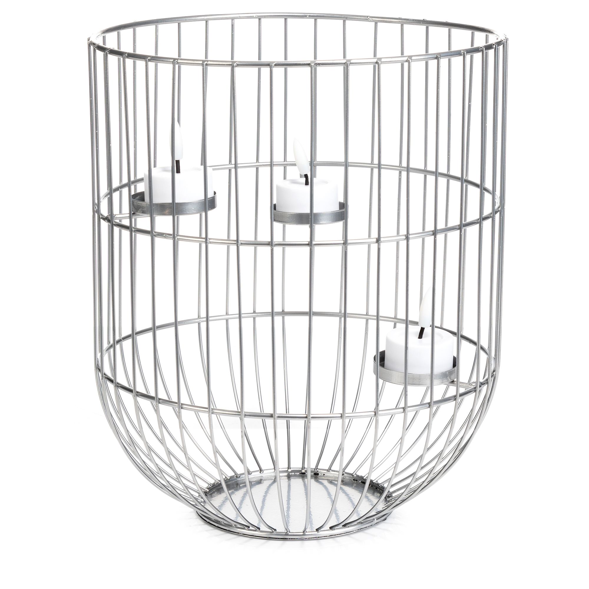 B-Ware ELAMBIA Metall-Kerzenhalter 3 LED-Votivkerzen Flamme Luma, Timer