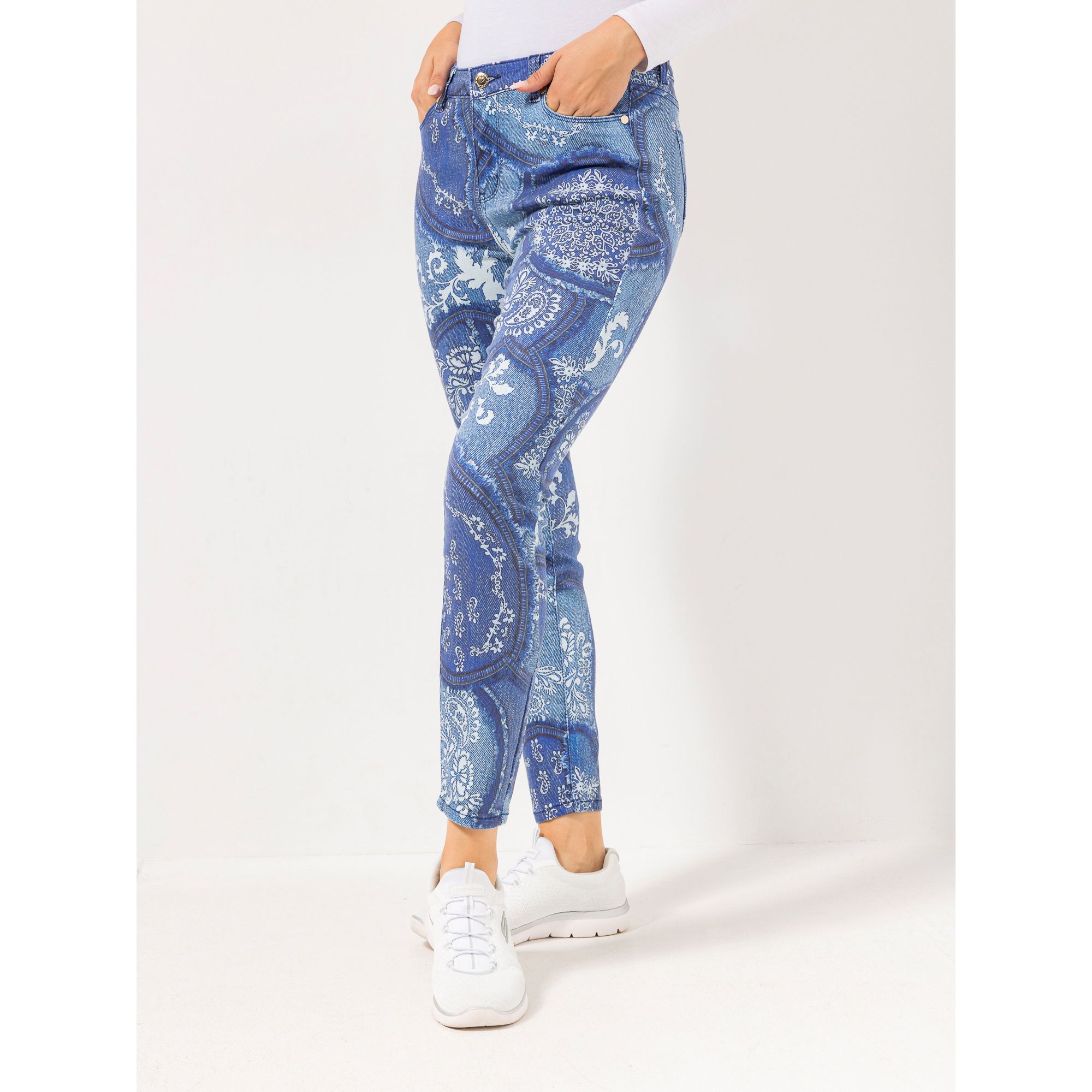 B-Ware ANNI FOR FRIENDS Hose 5-Pocket-Style Allover-Druck