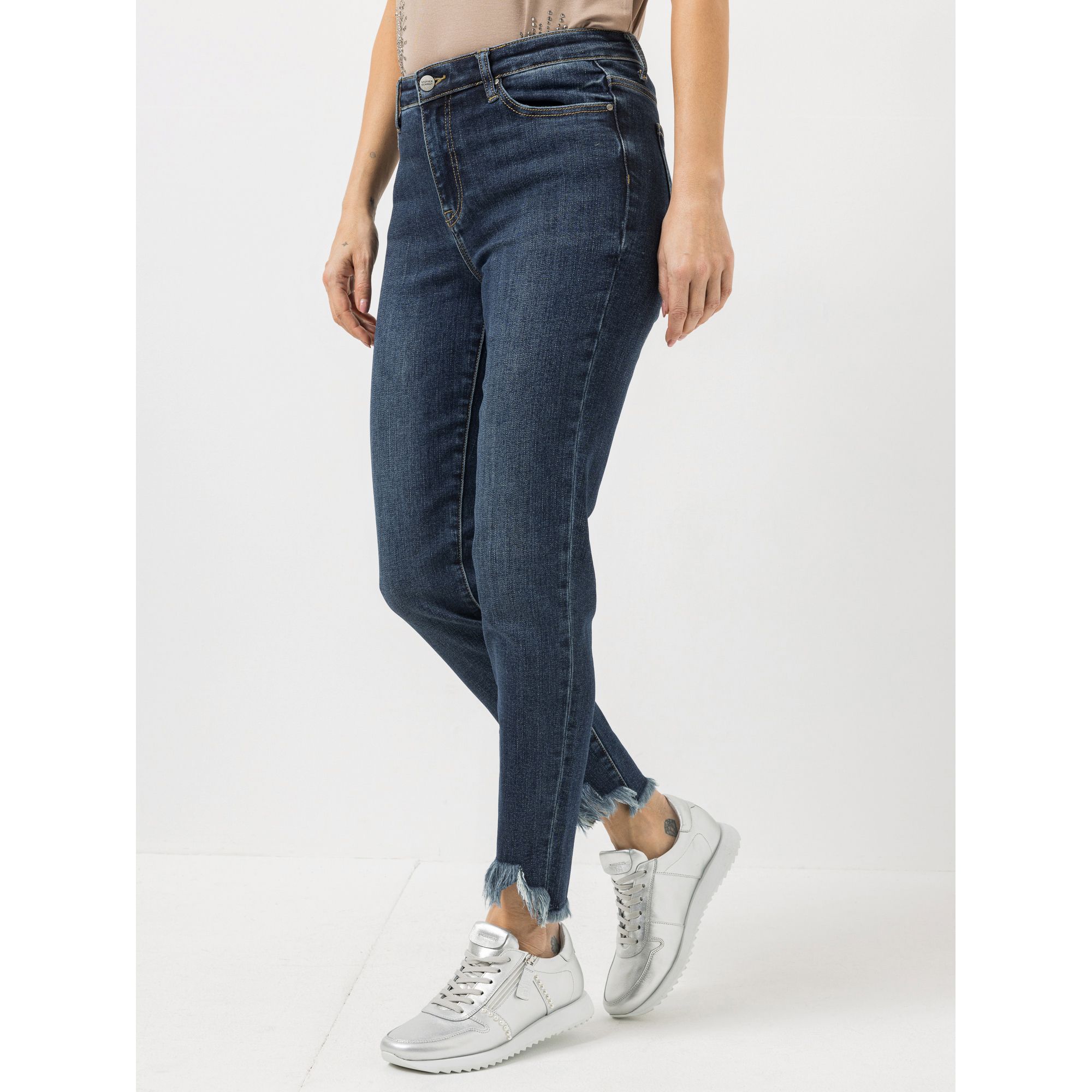 B-Ware STEFFEN SCHRAUT Jeanshose knöchellang Fransensaum