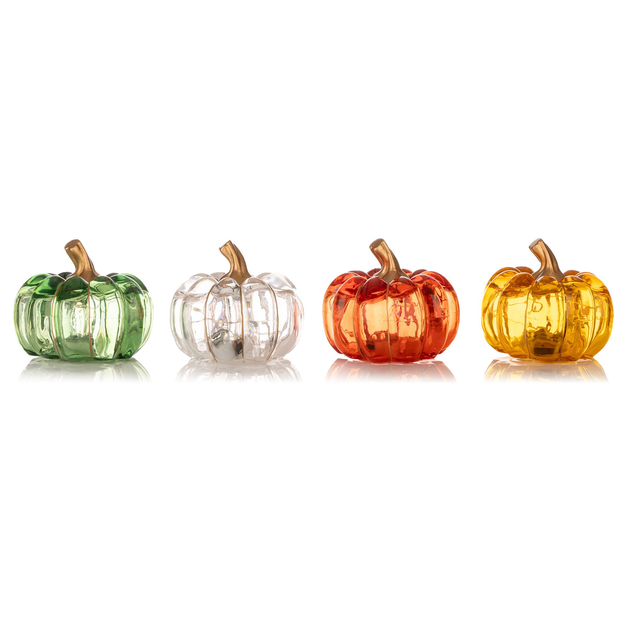 B-Ware LUMIDA Casa 4 LED-Dekokürbisse Farbmix-Set 5h-Timerfunktion