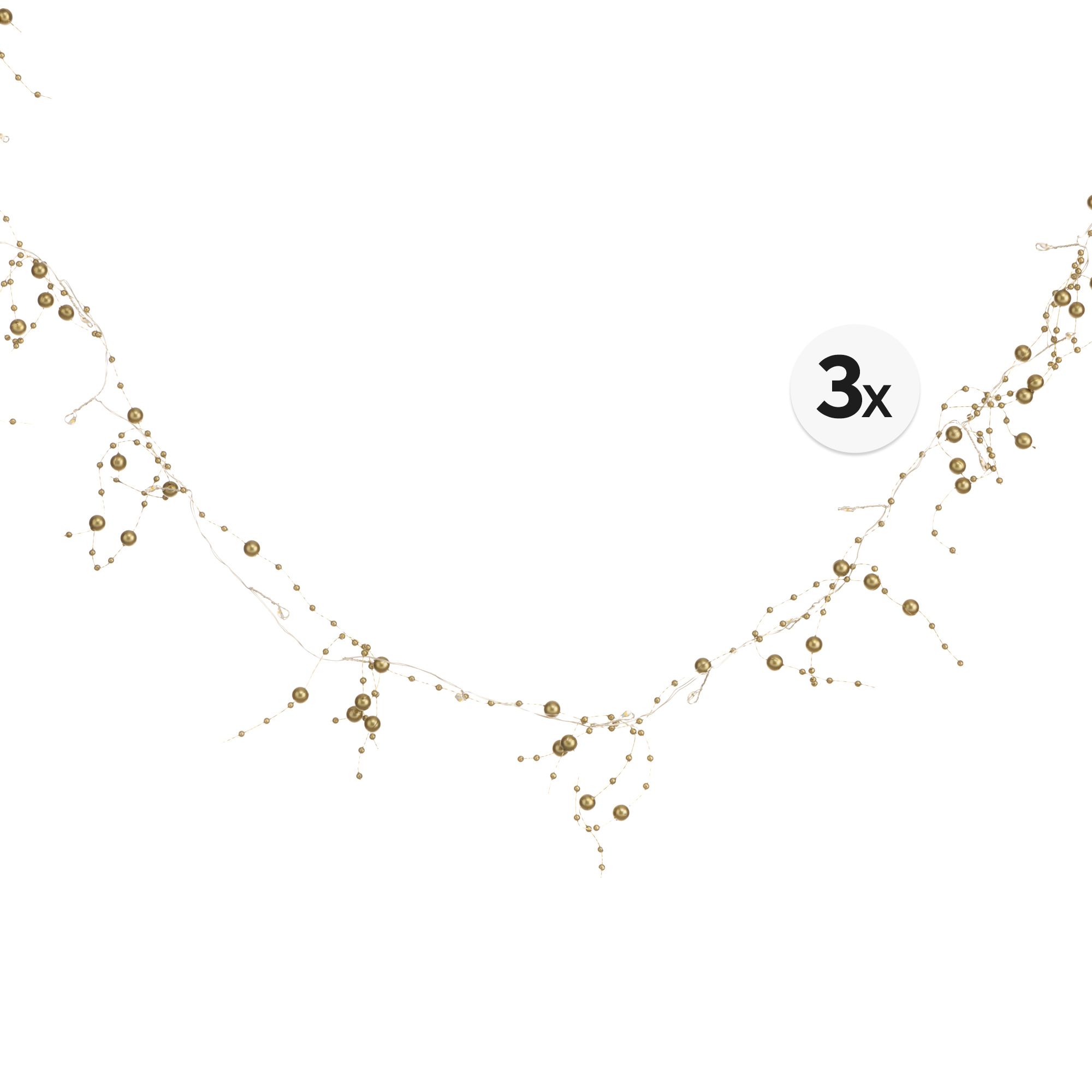 B-Ware LUMIDA Xmas 3 LED-Lichterketten Perlen-Optik outdoorgeeignet