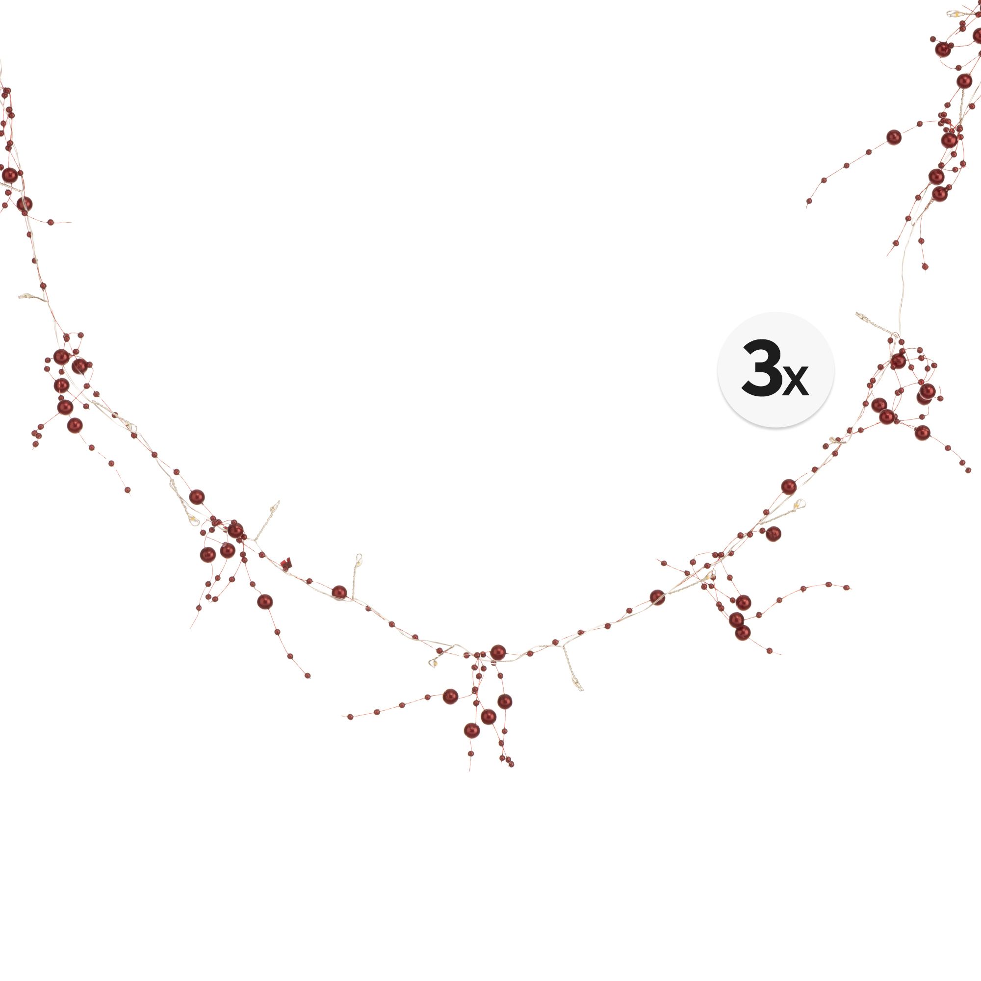 B-Ware LUMIDA Xmas 3 LED-Lichterketten Perlen-Optik outdoorgeeignet