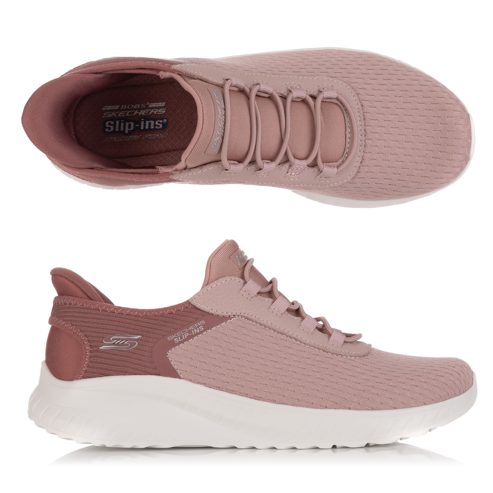 B-Ware SKECHERS Damen-Slipper Bobs Squad Chaos Materialmix