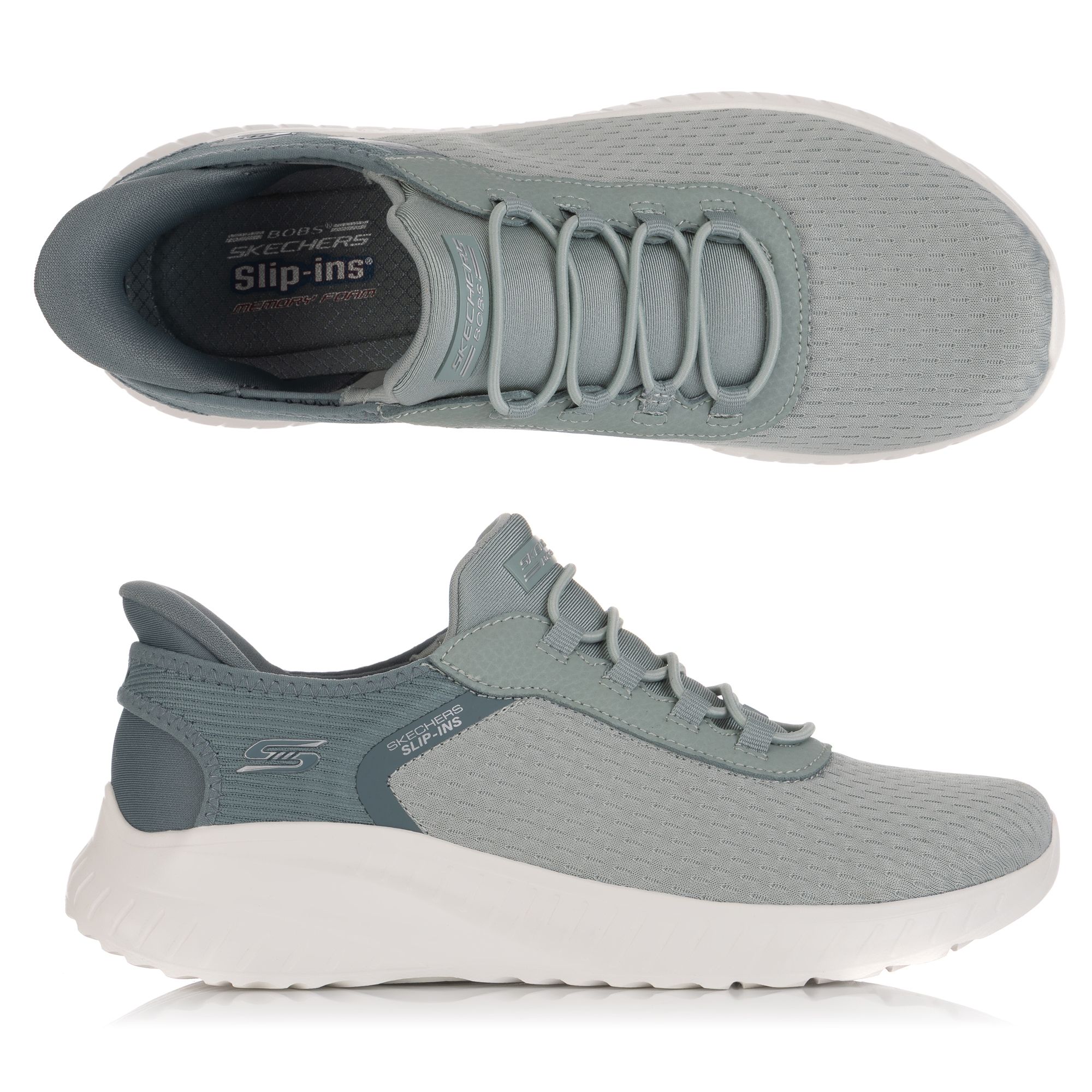 B-Ware SKECHERS Damen-Slipper Bobs Squad Chaos Materialmix