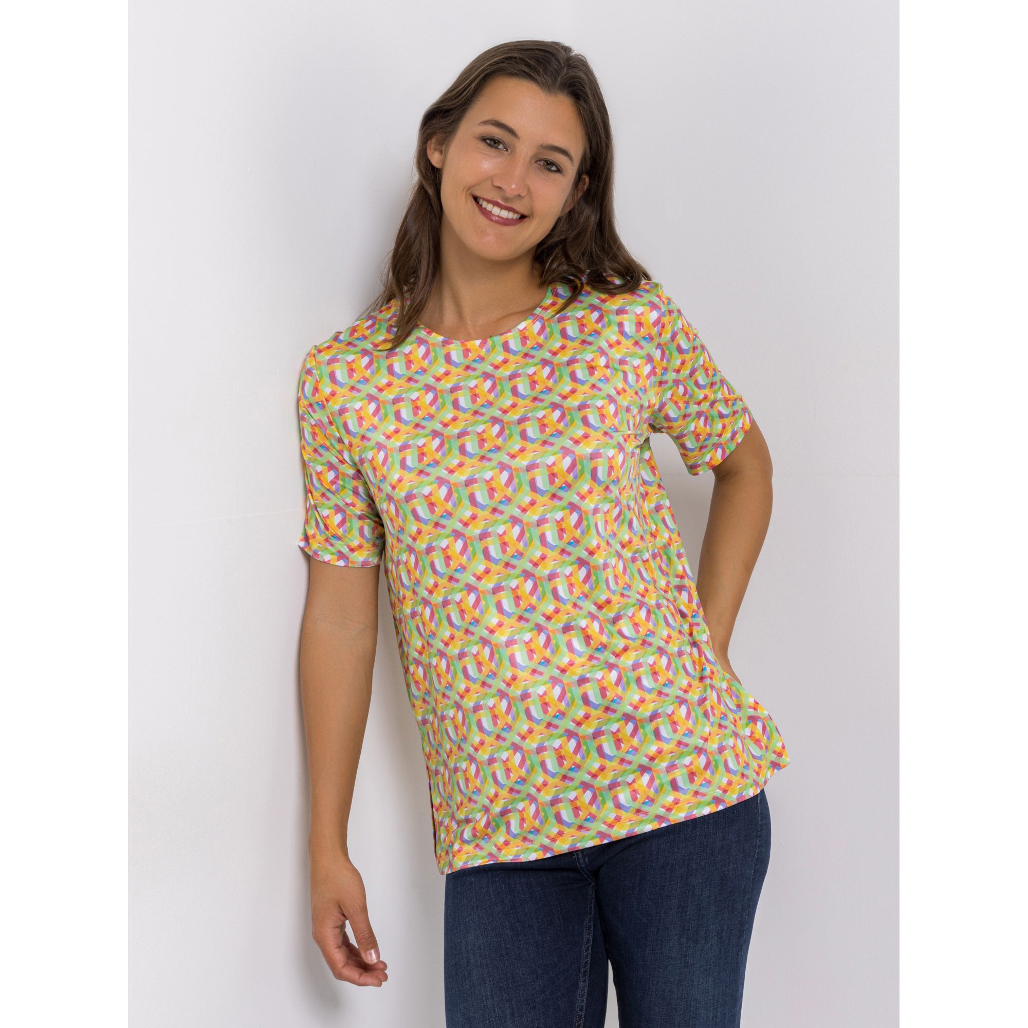 B-Ware IN-PRINT Shirt 1/2-Arm Rundhalsausschnitt