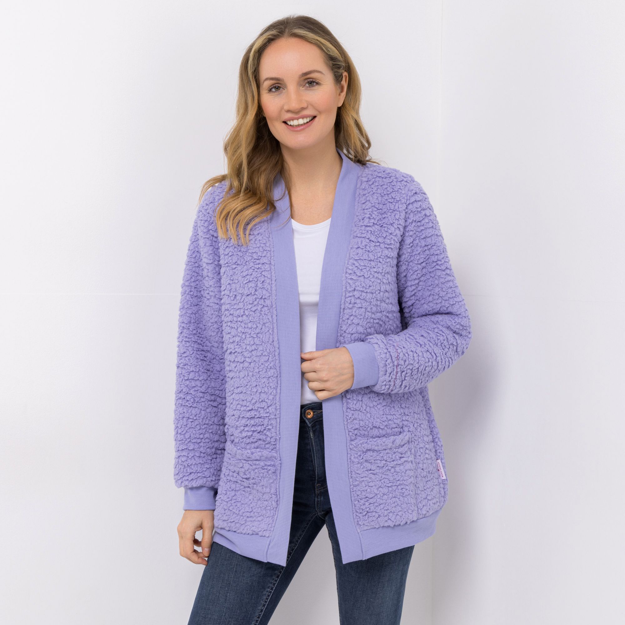 B-Ware MONT CHALET Homewear-Cardigan Designauswahl Schäfchenfell