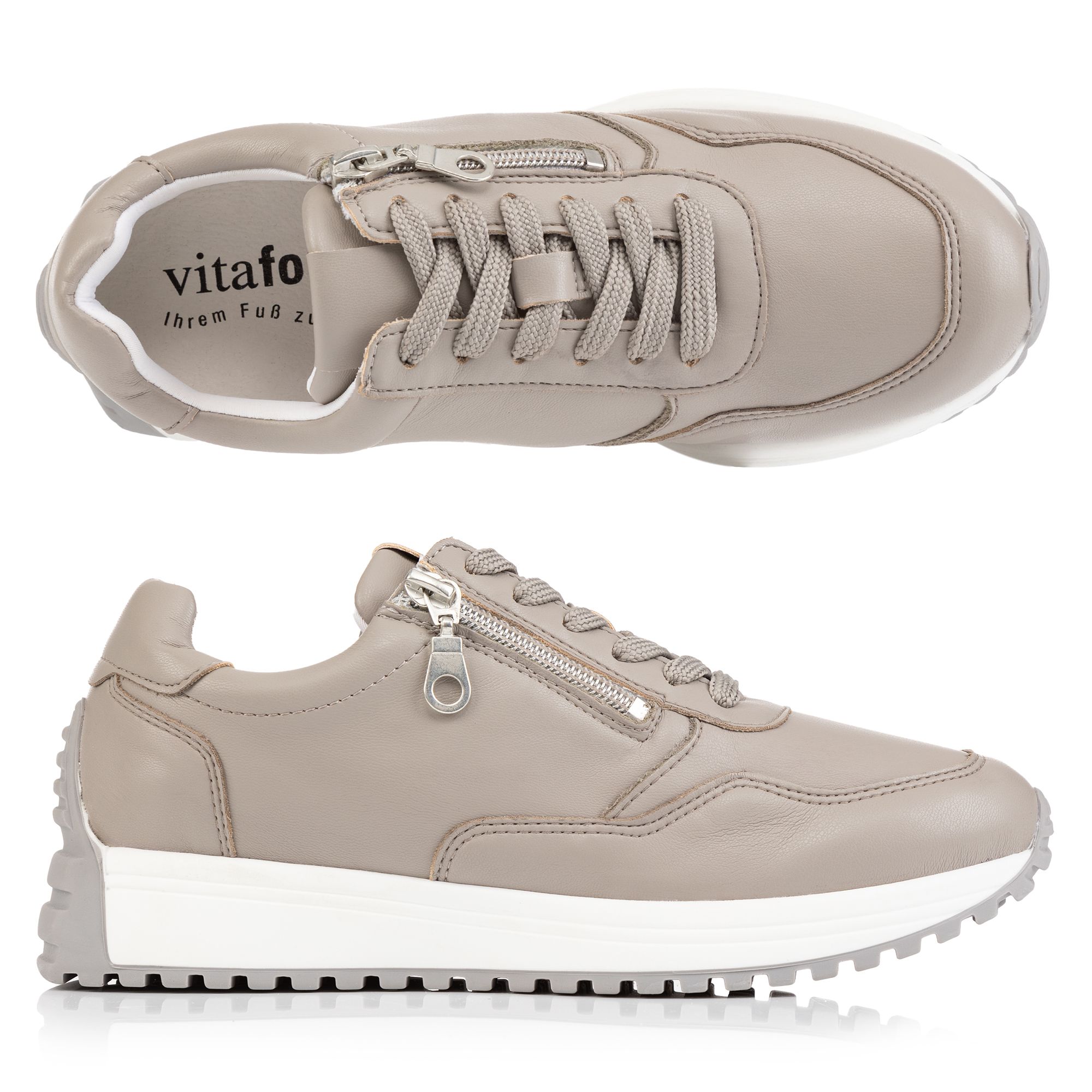 B-Ware VITAFORM Damen-Sneaker Stretchmaterial Reißverschluss Innen