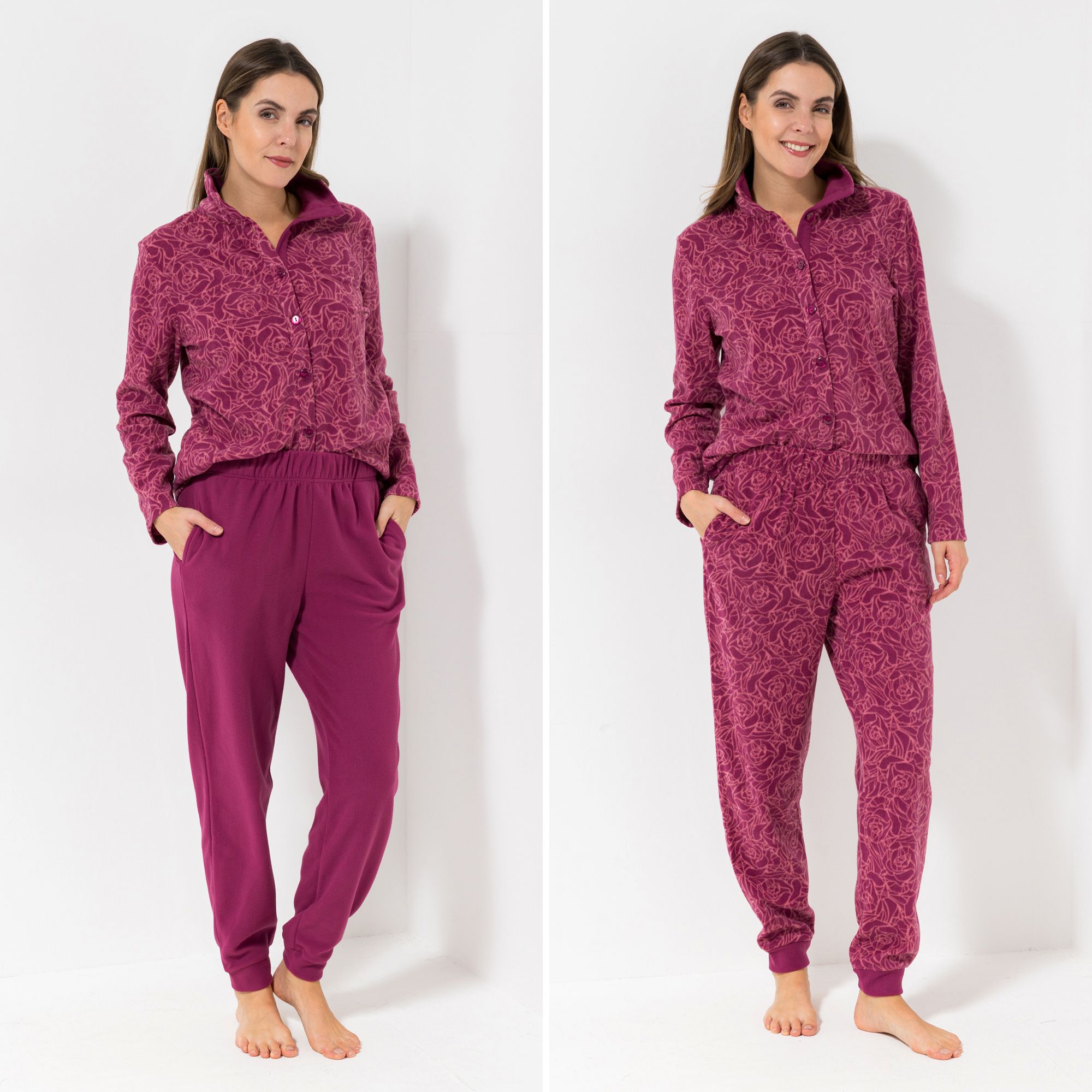 B-Ware POLARSTERN HOMEWEAR 2 Hosen Flanell Fleece Rundumdehnbund