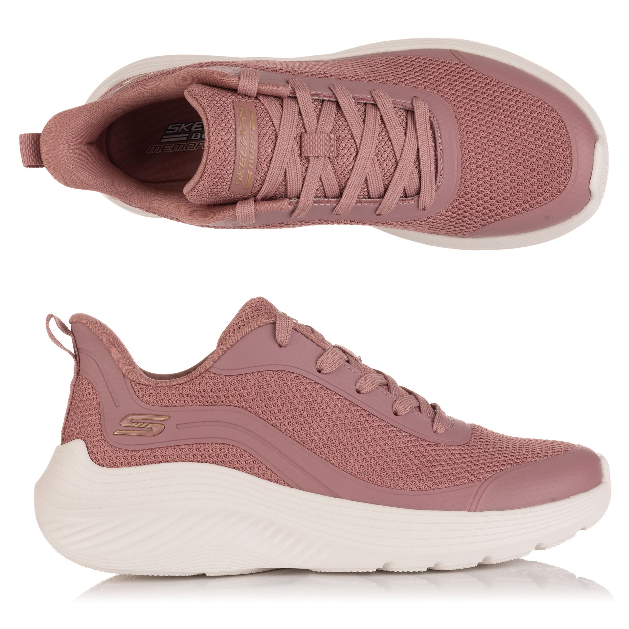 B-Ware SKECHERS Damen-Sneaker Bobs Squad Waves Materialmix