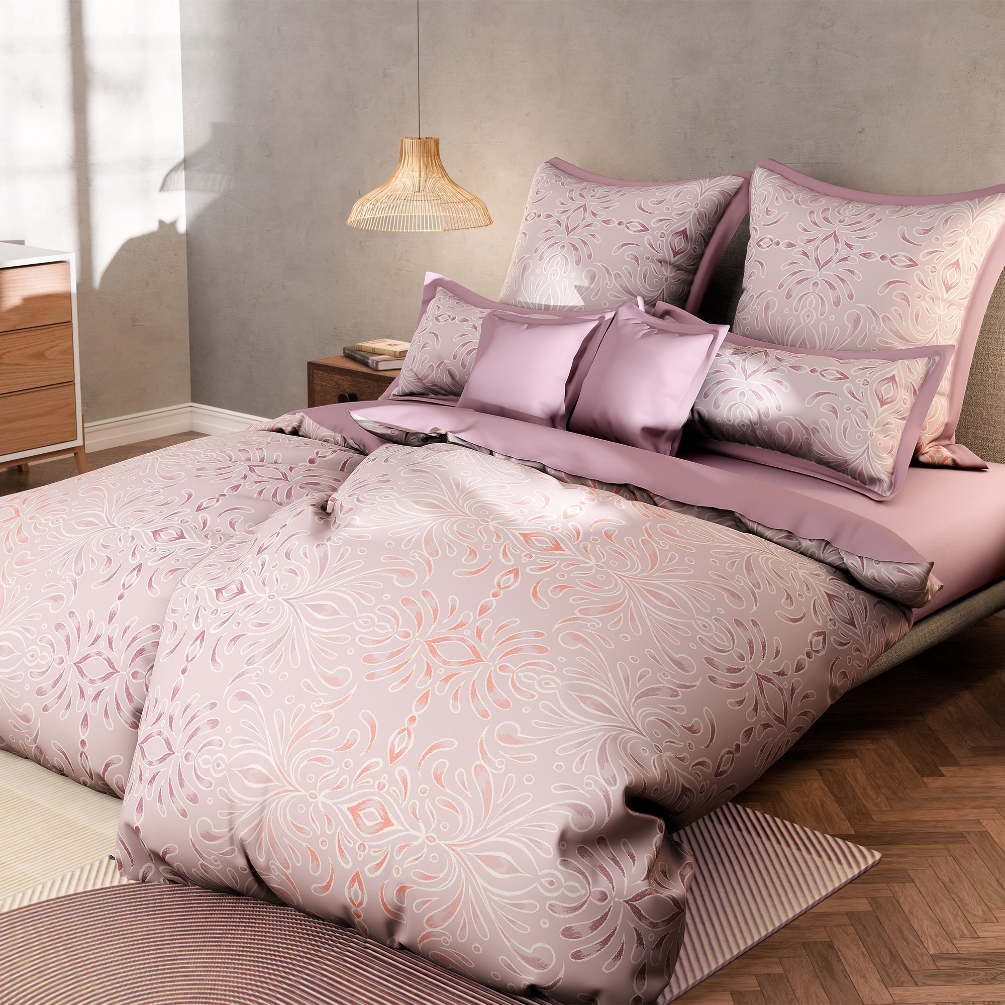 B-Ware SOFT HARMONY Wendebettwäsche Ornamente Doppelbett, 8tlg.