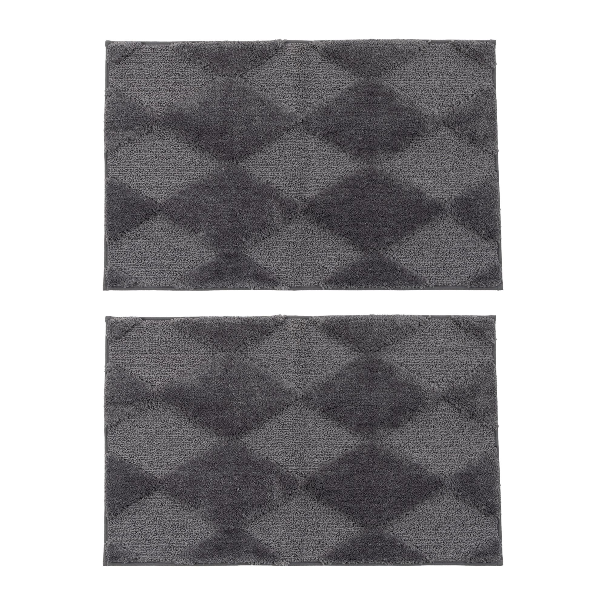 B-Ware CASA FONDO 2 Fußmatten Rautenmuster Mikrofaser