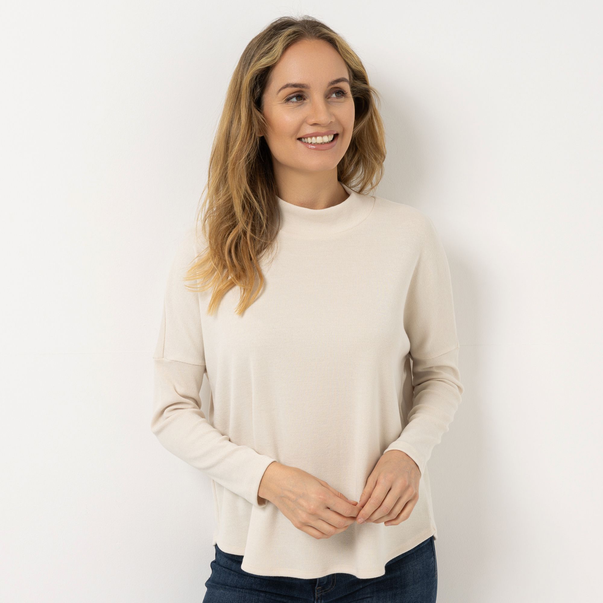 B-Ware KIM & CO. Shirt, Langarm Feinstrick-Optik Rollkragen