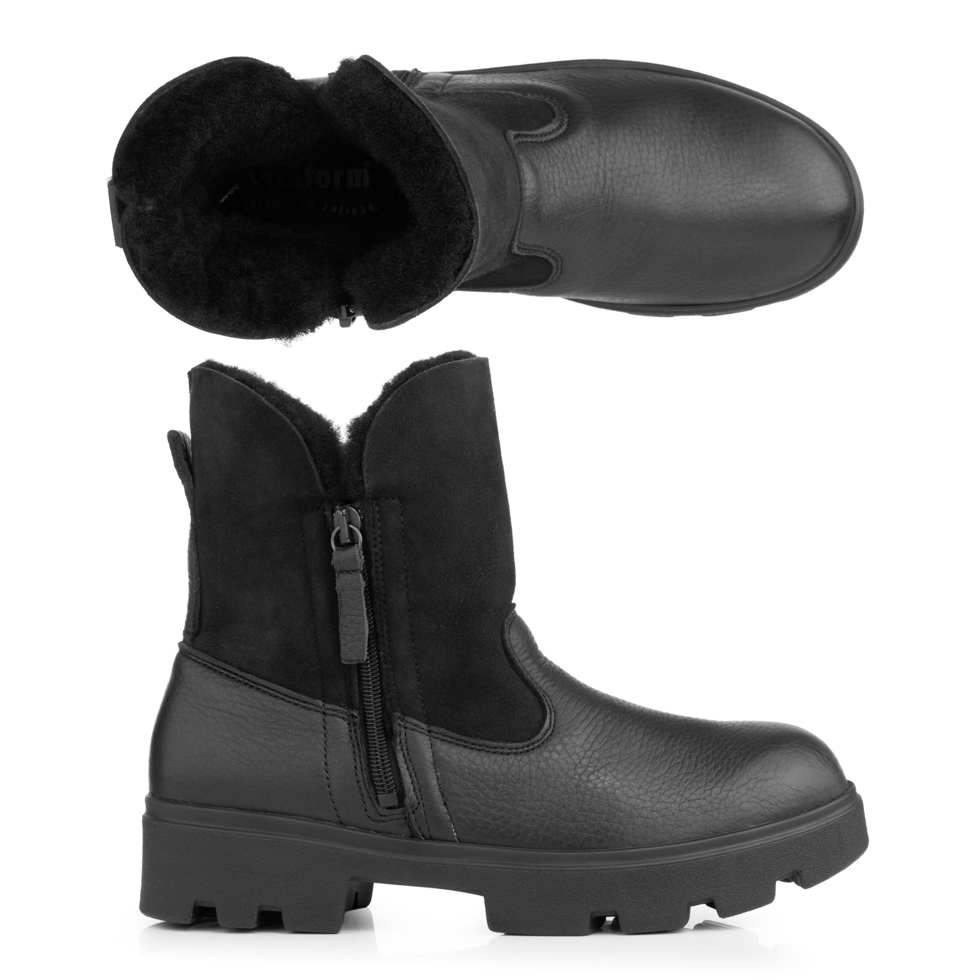 B-Ware VITAFORM Damen-Stiefelette Hirschleder Lammfell