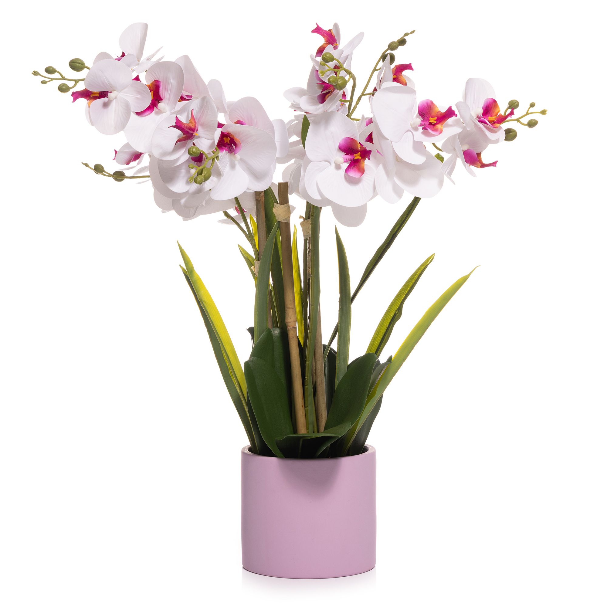 B-Ware ABELLA Flora künstliche Orchidee Realtouch-Blüten Topf auswechselbar