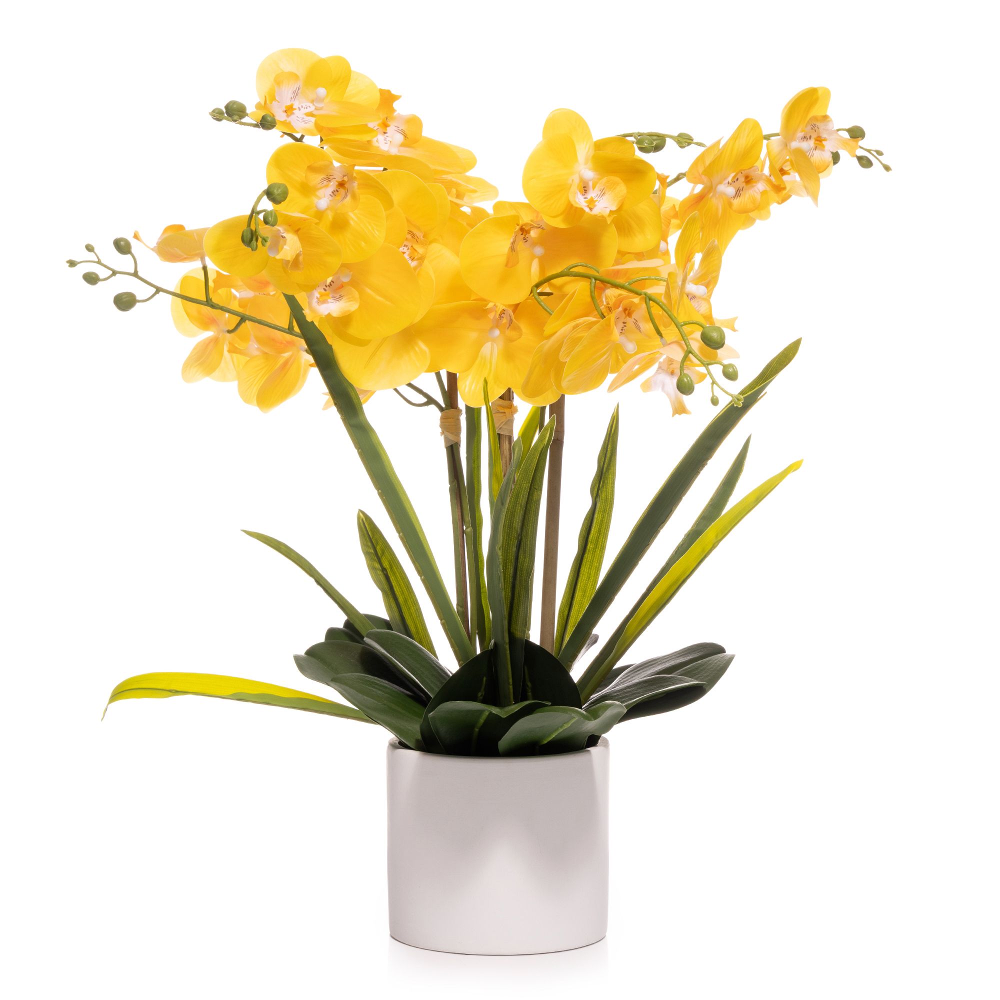 B-Ware ABELLA Flora künstliche Orchidee Realtouch-Blüten Topf auswechselbar