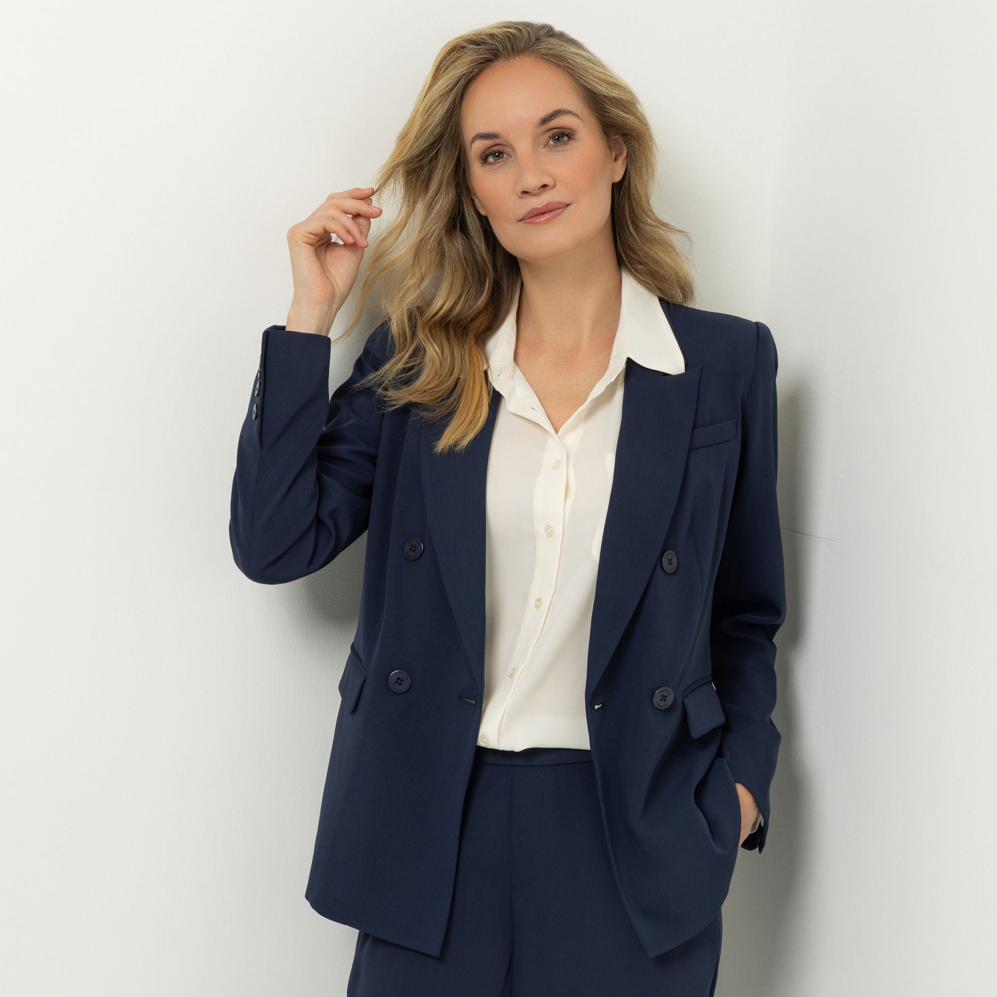 B-Ware STRANDFEIN Blazer, Langarm Reverskragen Pattentaschen