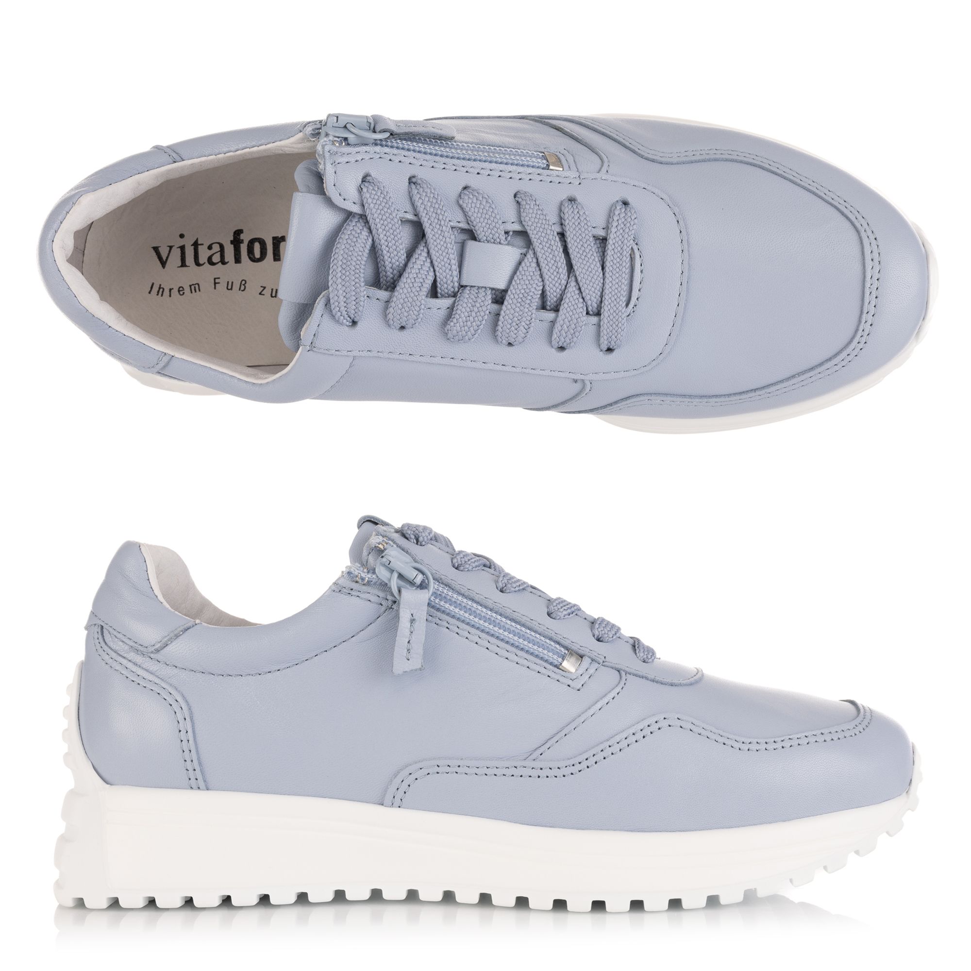 B-Ware VITAFORM Damen-Sneaker Nappaleder Reißverschluss