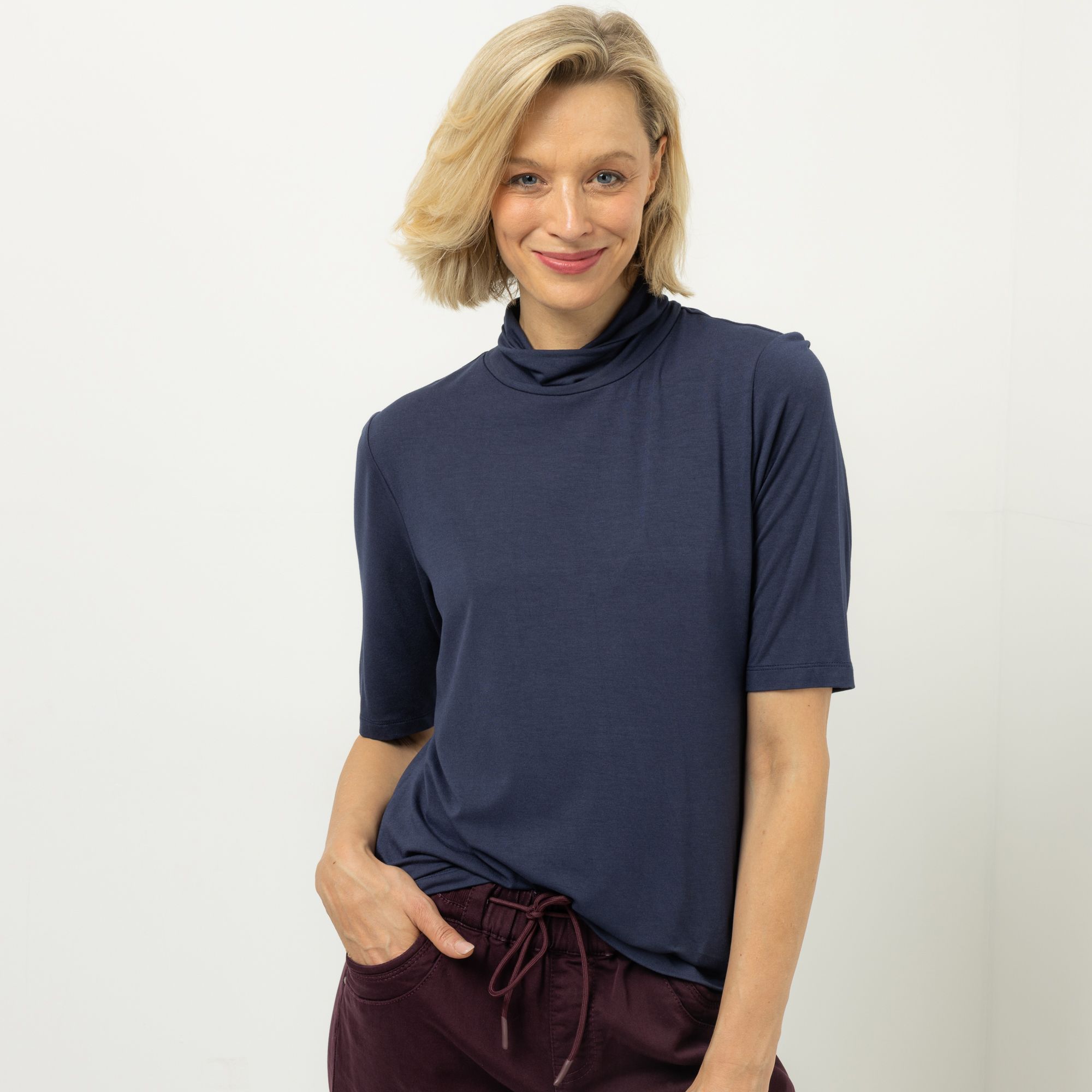 B-Ware DINE 'N' DANCE Shirt langer 1/2-Arm Rollkragen
