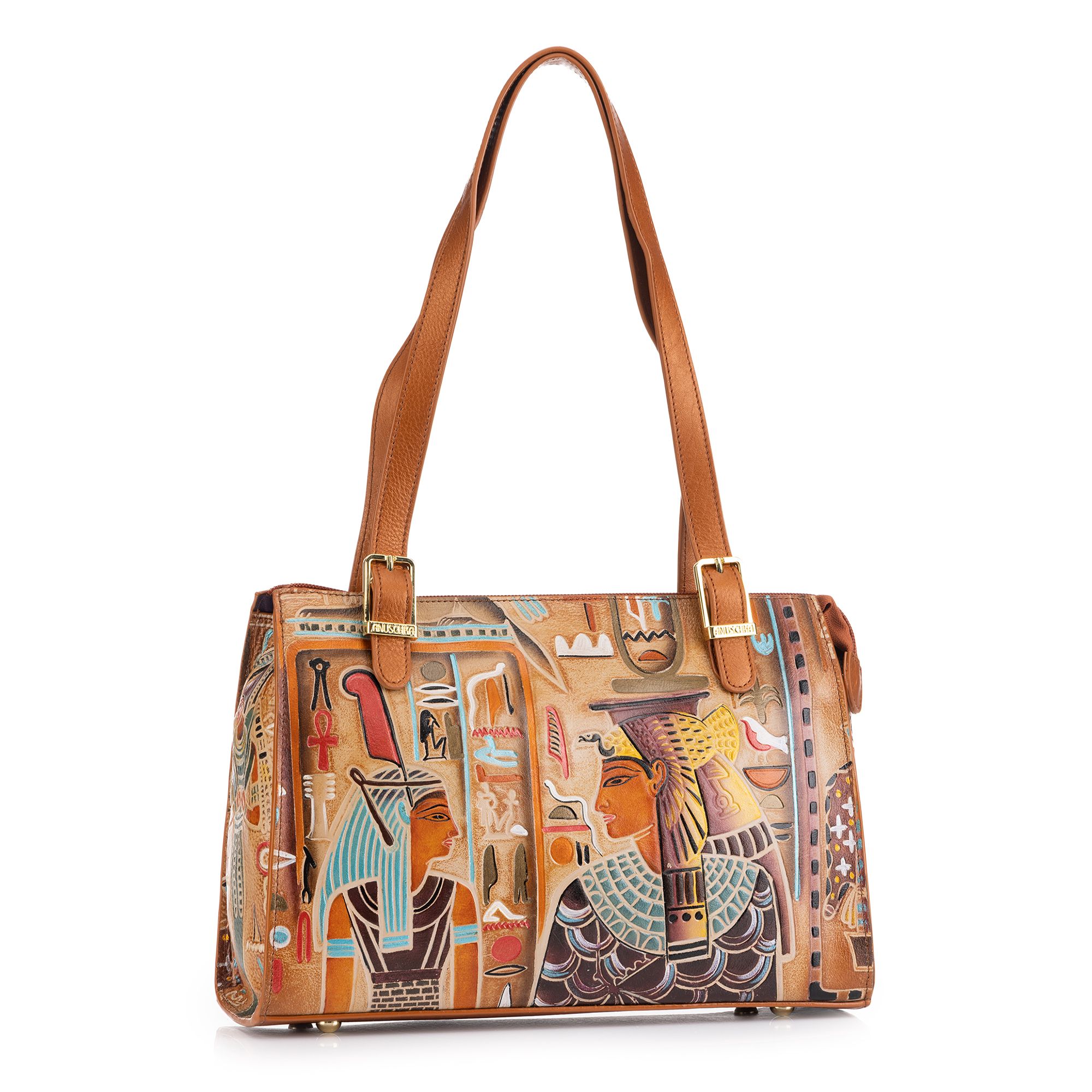 B-Ware ANUSCHKA® Schultertasche echt Leder geprägt