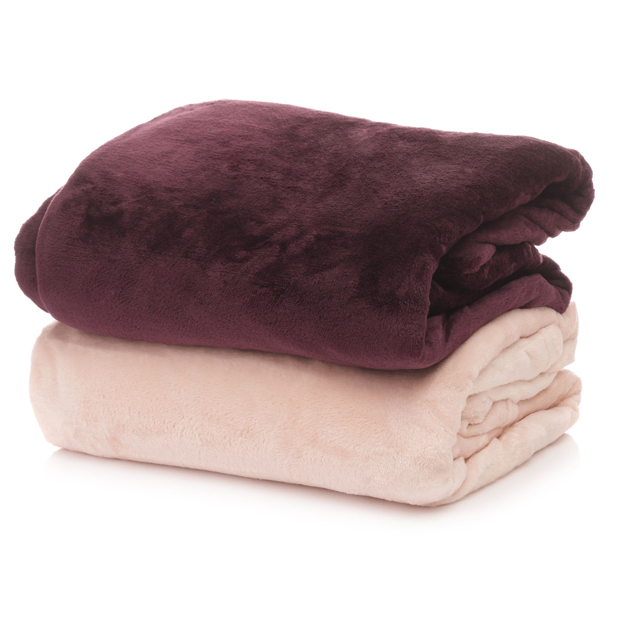 B-Ware MONT CHALET 2 Heimdecken 2-farbig, uni Mikrofaser Chinchilla
