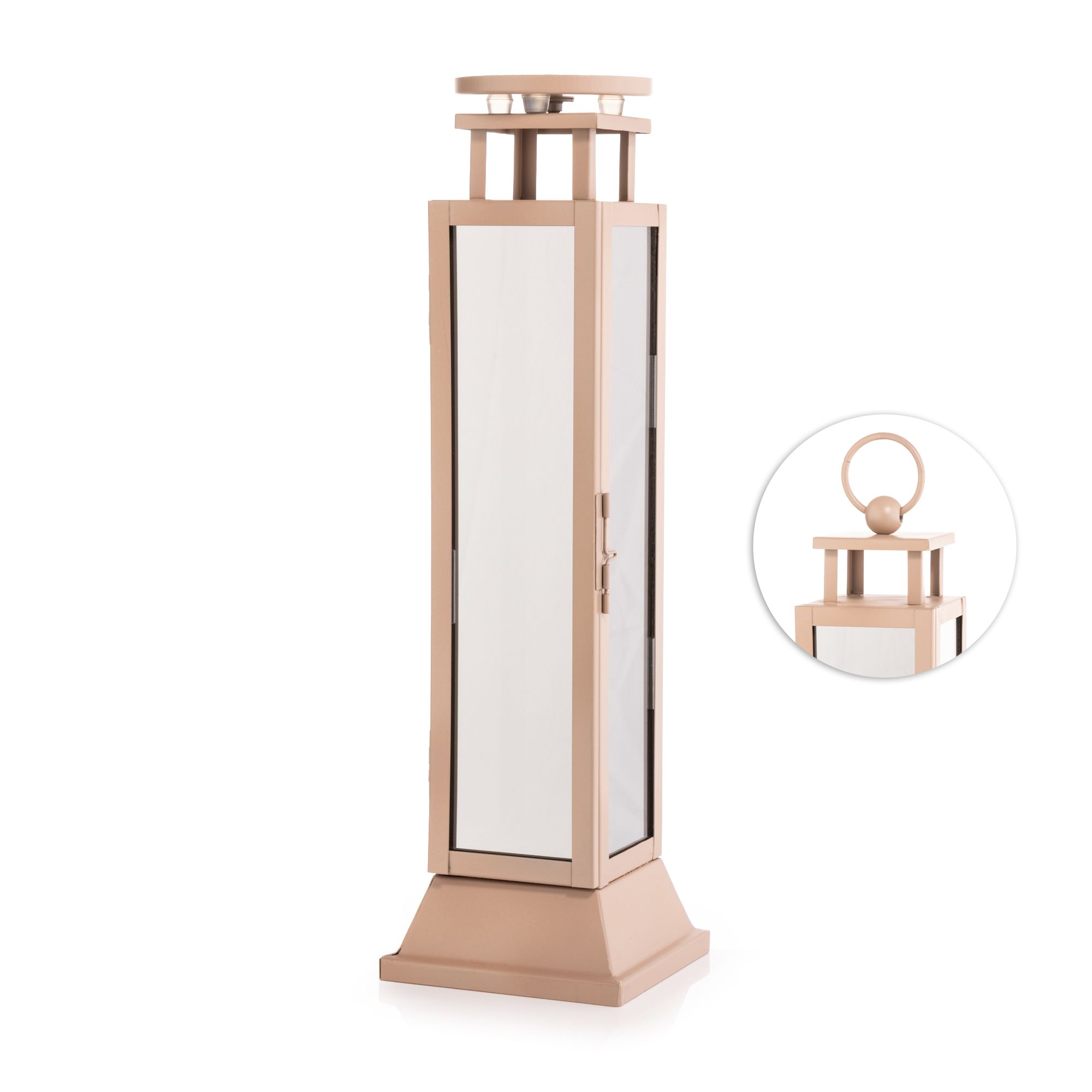B-Ware LUMIDA Xmas Laterne Slimline Acrylglas verspiegelt inkl. Kerzenhalter