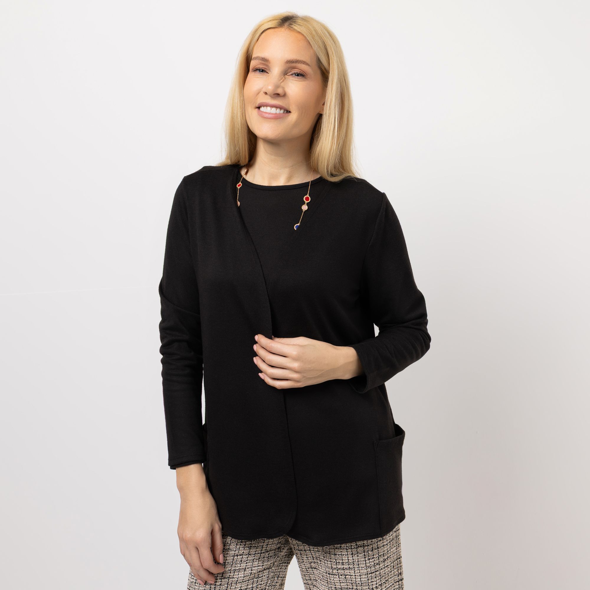 B-Ware KIM & CO. Cardigan, Langarm Soft Touch Jersey Eingrifftaschen