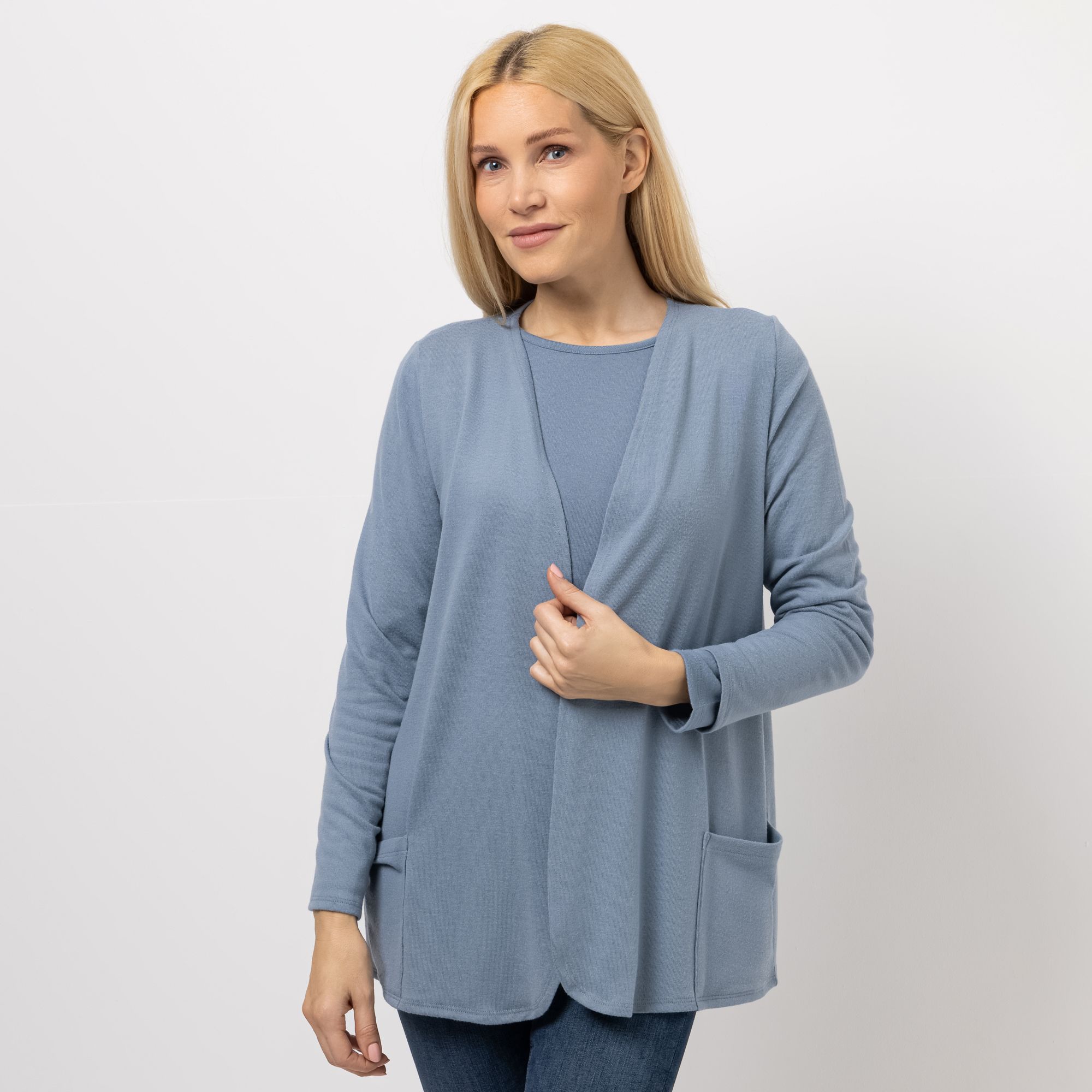B-Ware KIM & CO. Cardigan, Langarm Soft Touch Jersey Eingrifftaschen