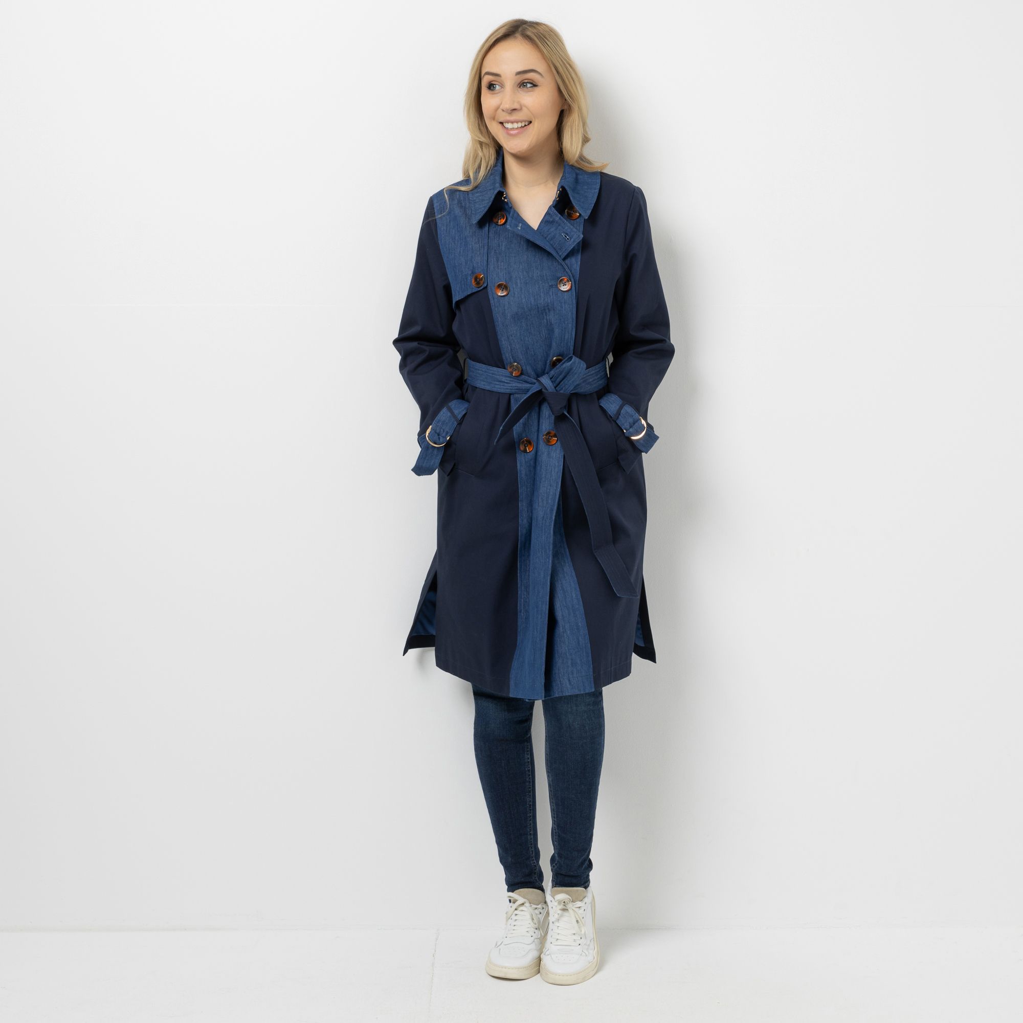 B-Ware STRANDFEIN Trenchcoat zweireihige Knopfleiste