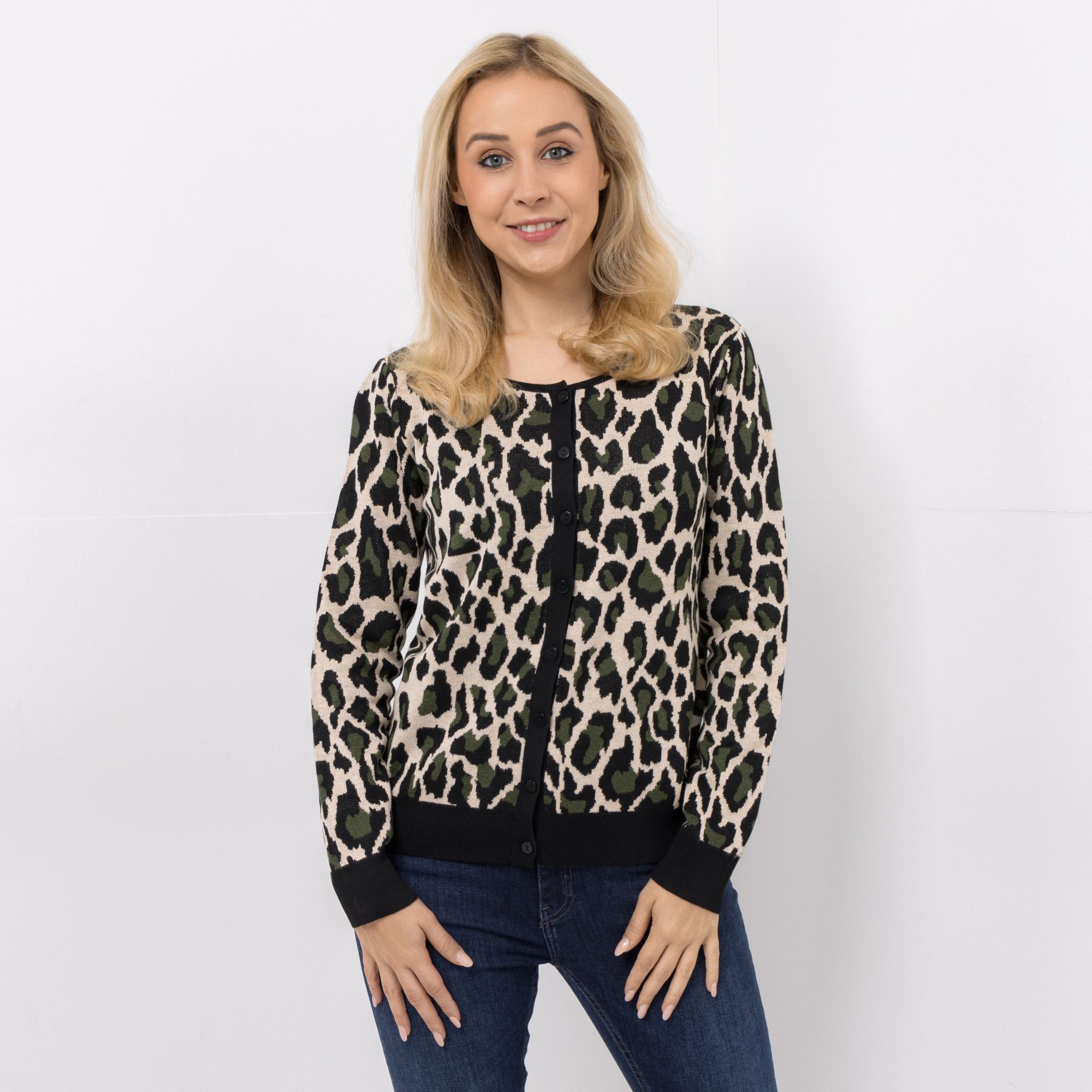 B-Ware EVA LUTZ Cardigan Rundhalsausschnitt Knopfleiste