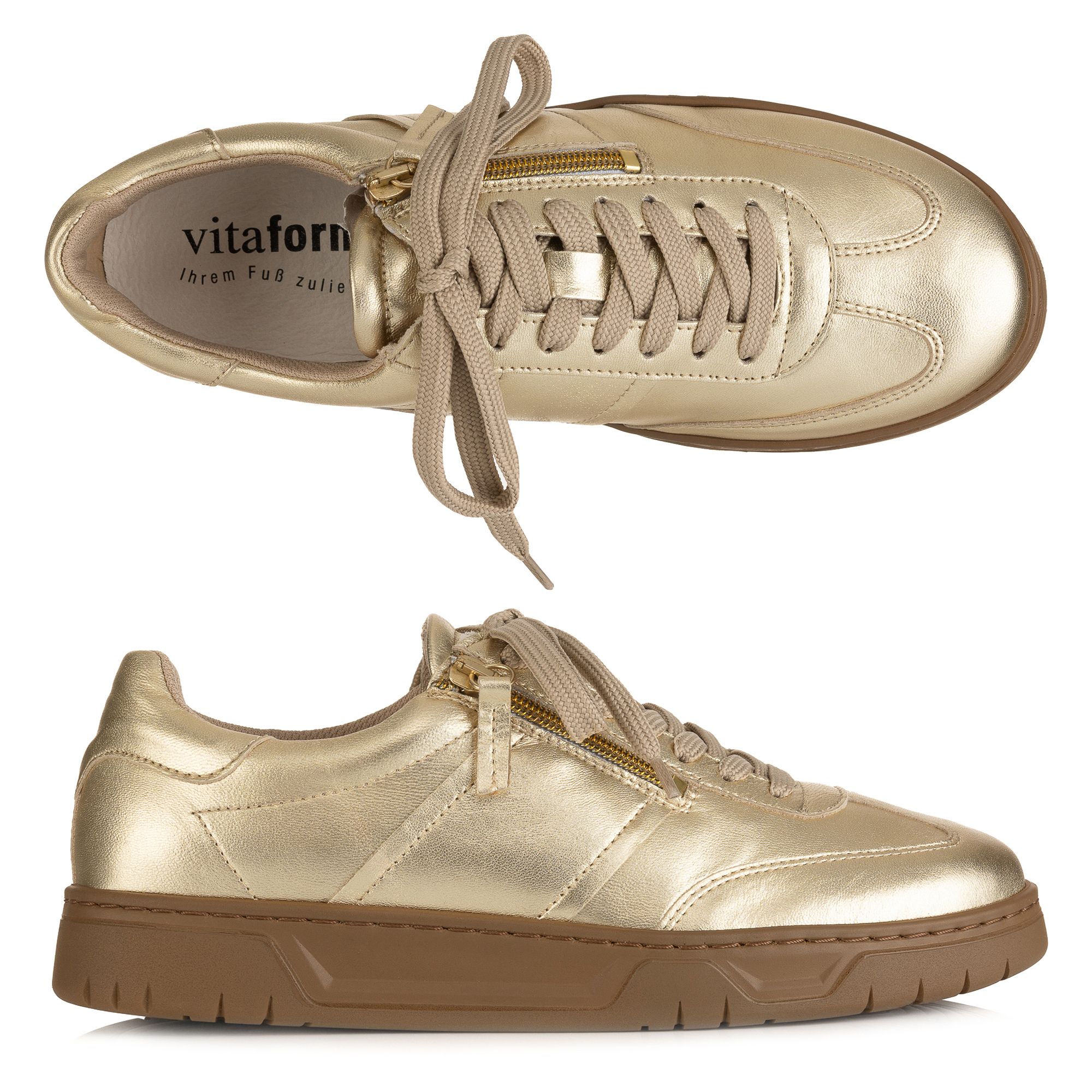 B-Ware VITAFORM Damen-Sneaker Nappaleder seitl. Reißverschluss