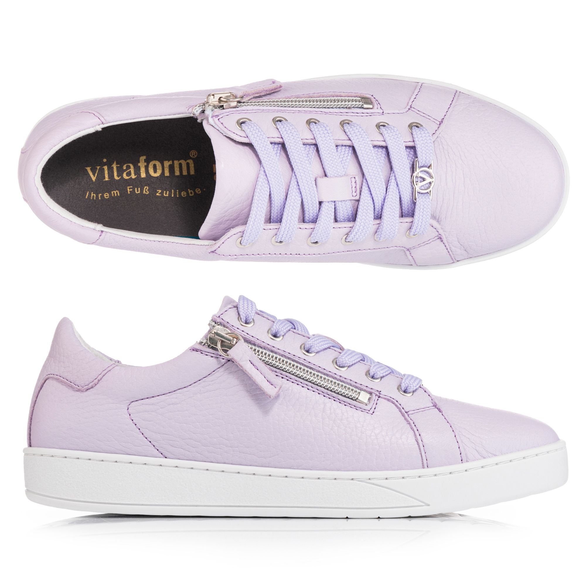 B-Ware VITAFORM Damen-Sneaker Hirschleder Reißverschluss