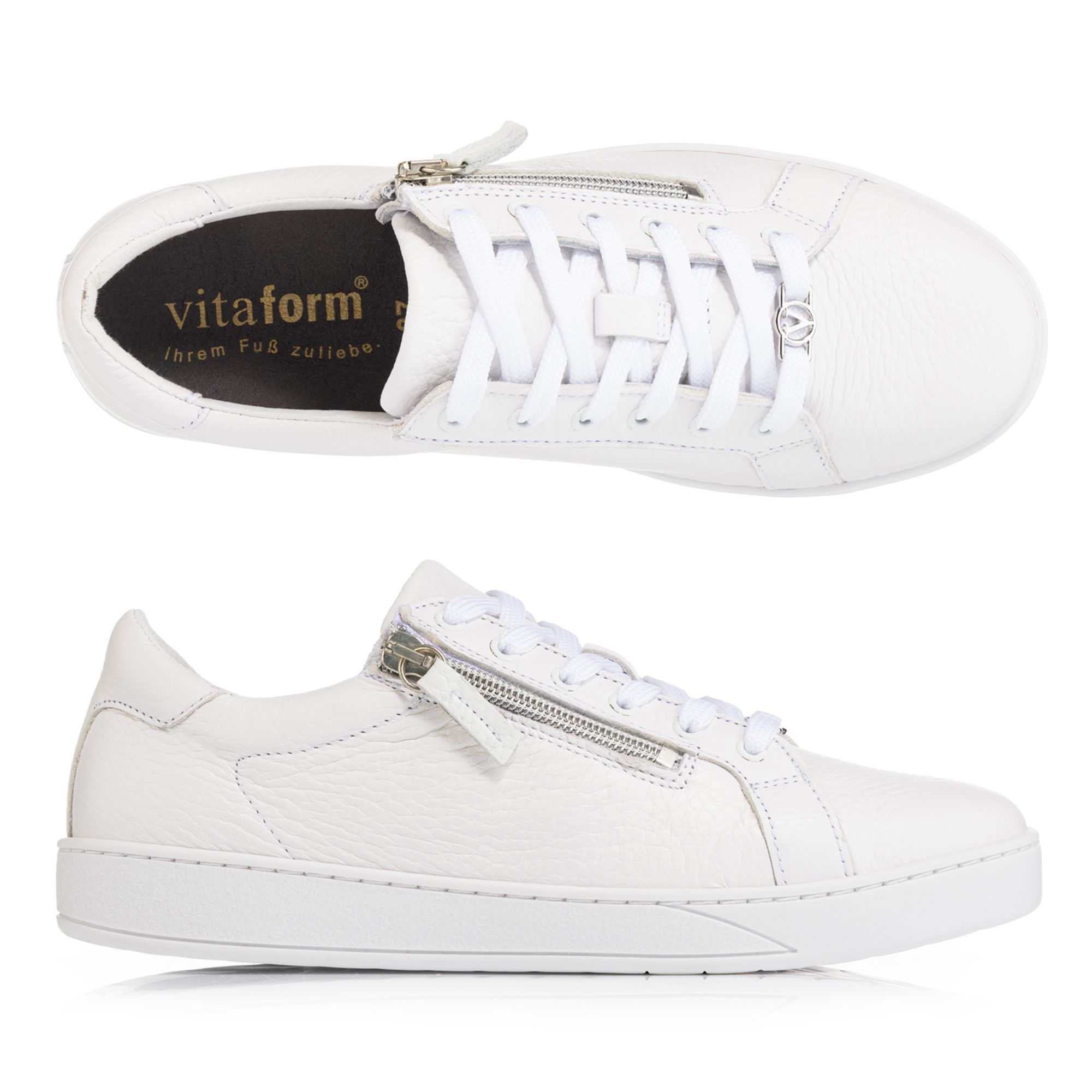 B-Ware VITAFORM Damen-Sneaker Hirschleder Reißverschluss