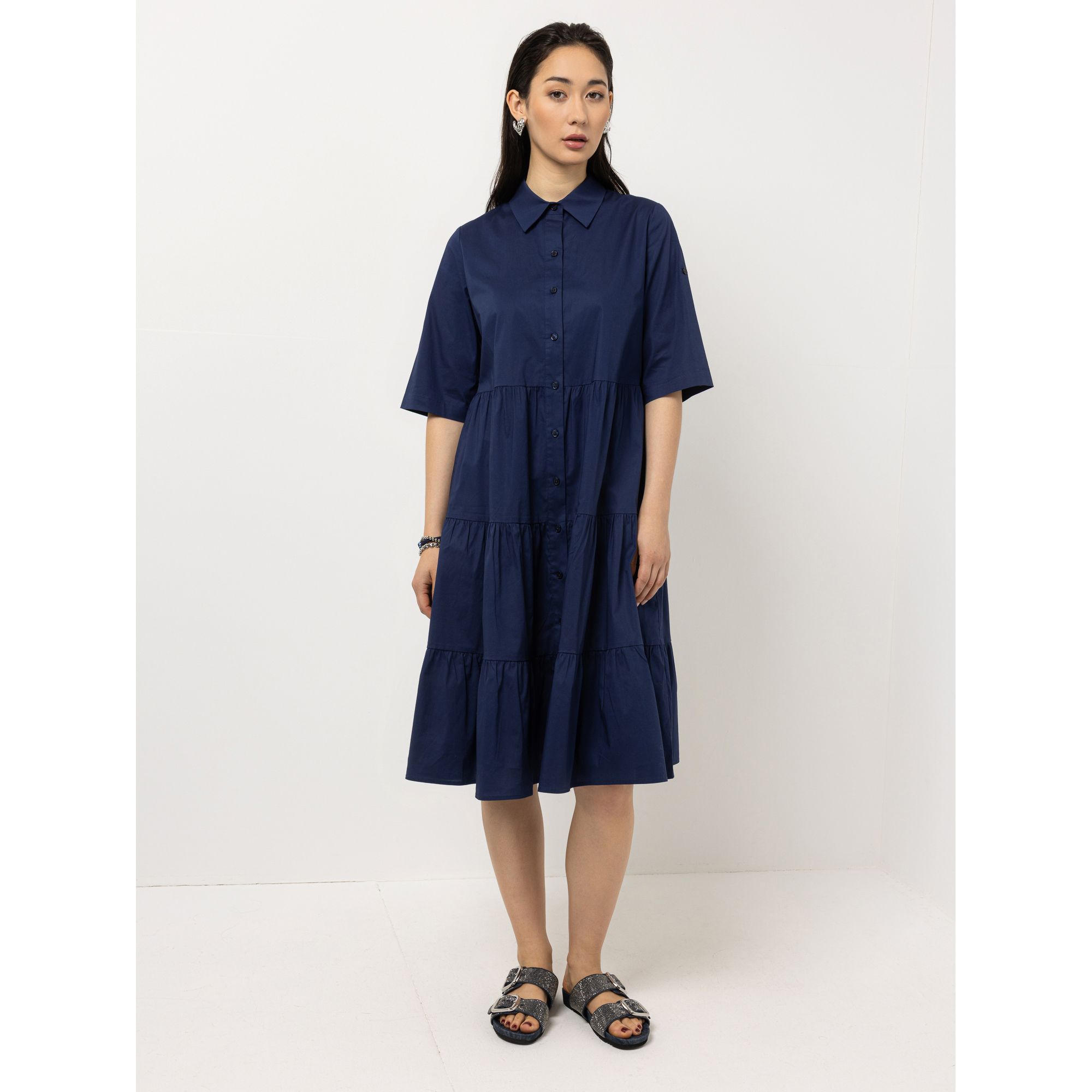 B-Ware STEFFEN SCHRAUT Blusenkleid langer 1/2 Arm Hemdkragen