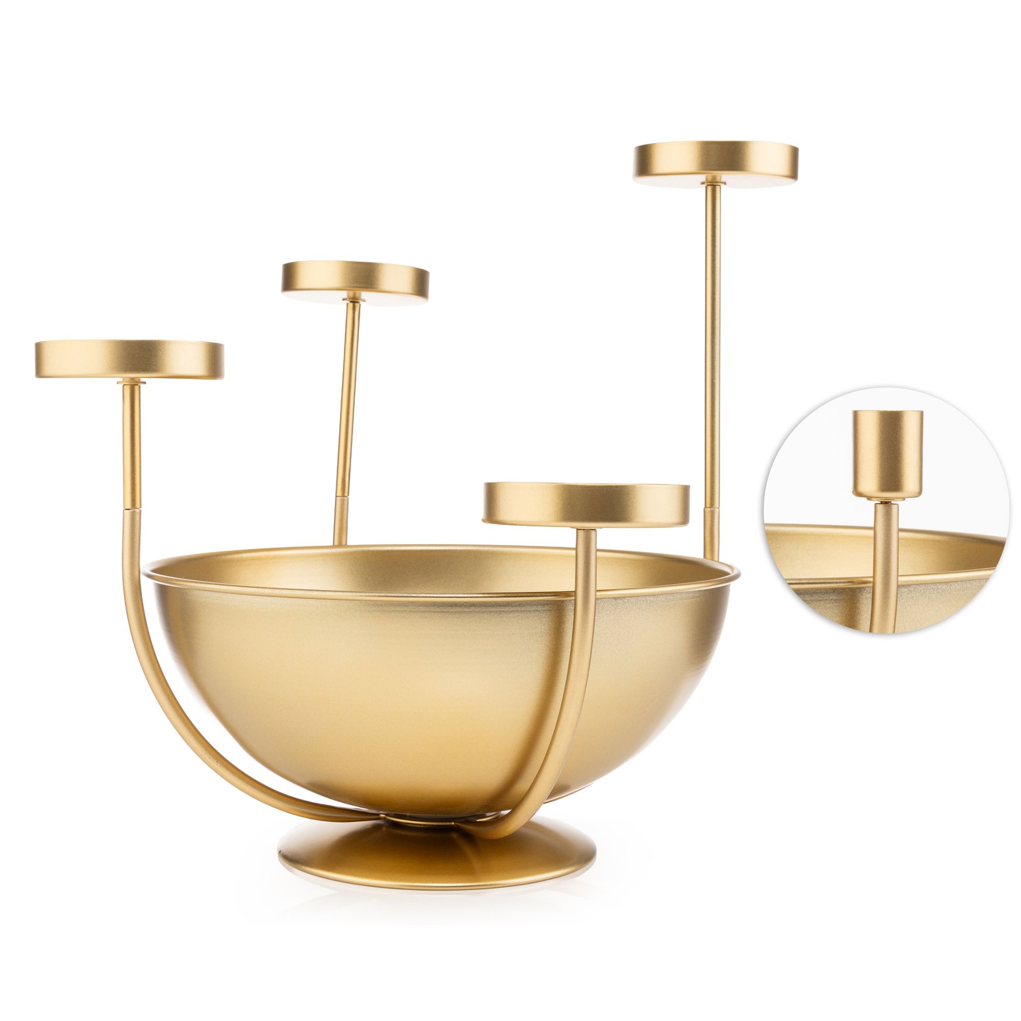 B-Ware ABELLA Xmas Metall-Dekoschale inkl. 4 Kerzenhalter variablel gestaltbar