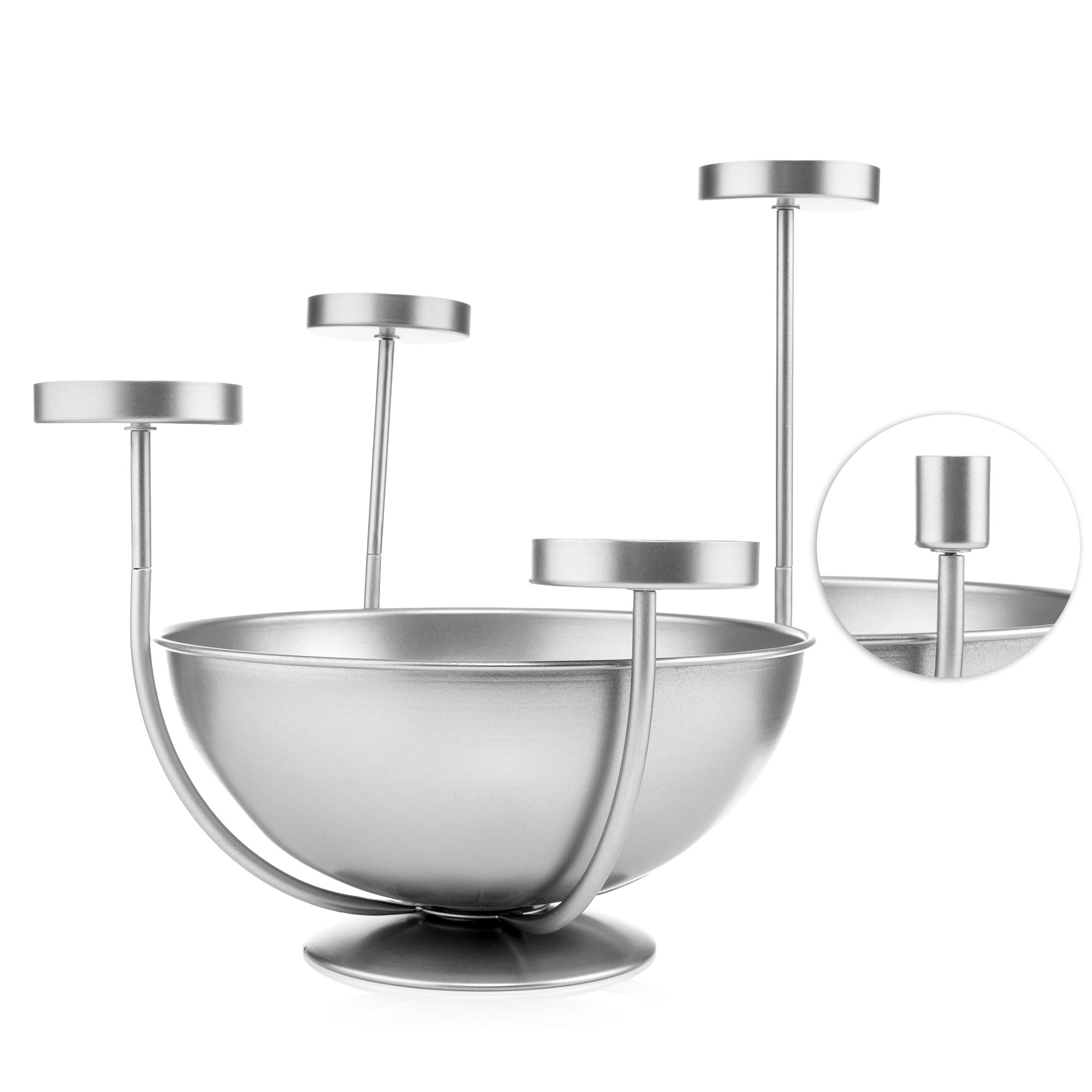 B-Ware ABELLA Xmas Metall-Dekoschale inkl. 4 Kerzenhalter variablel gestaltbar