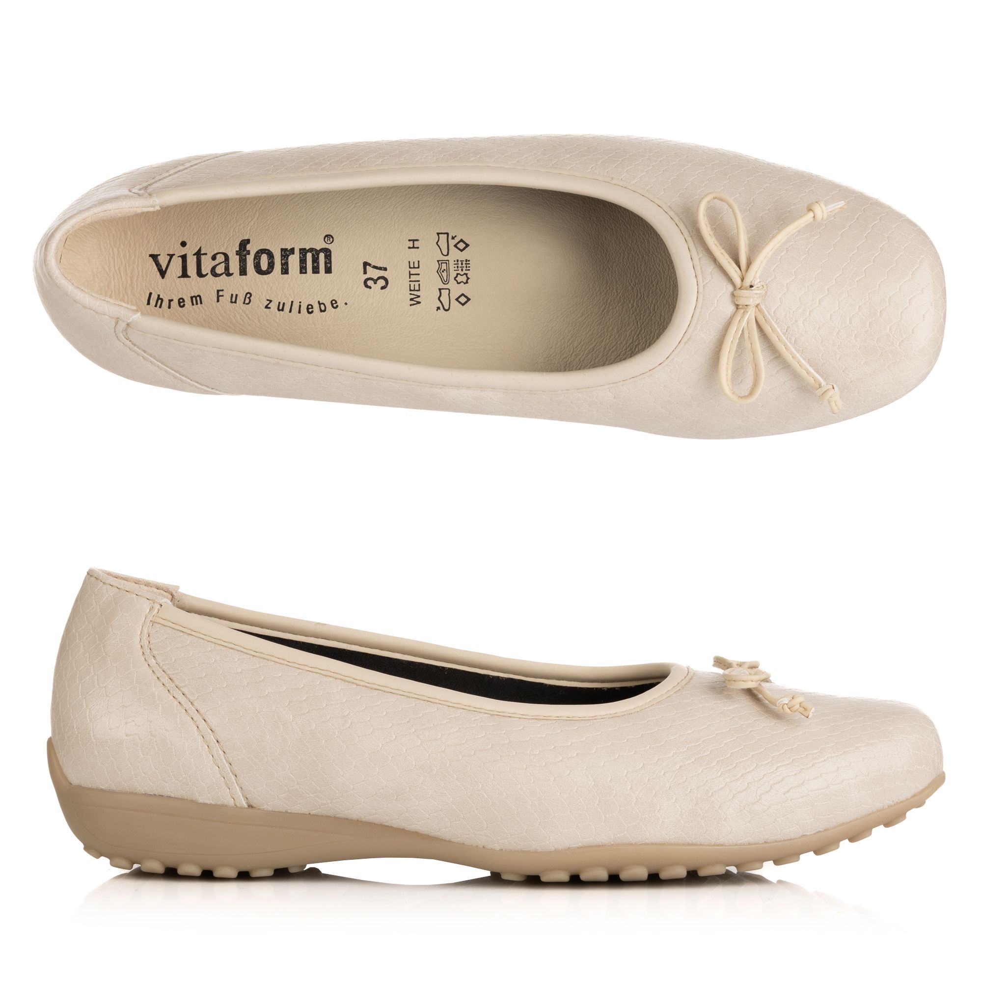 B-Ware VITAFORM Ballerina stretchmaterial Struktur-Optik