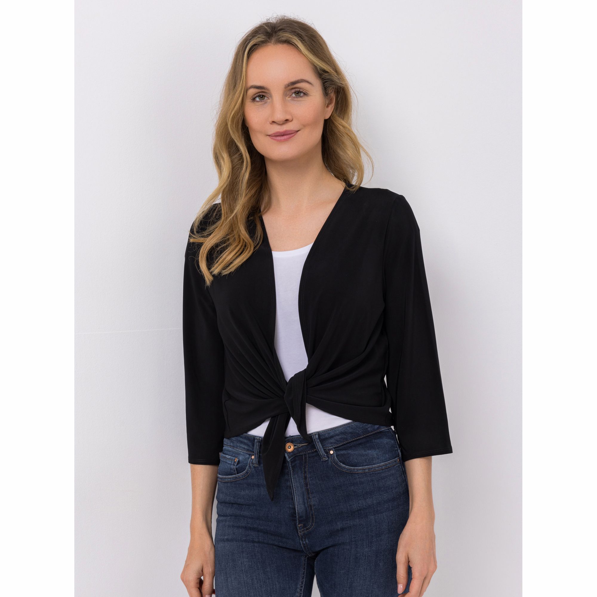 B-Ware KIM & CO. Bolero, 3/4-Arm Deluxe Brazil Knit offene Front