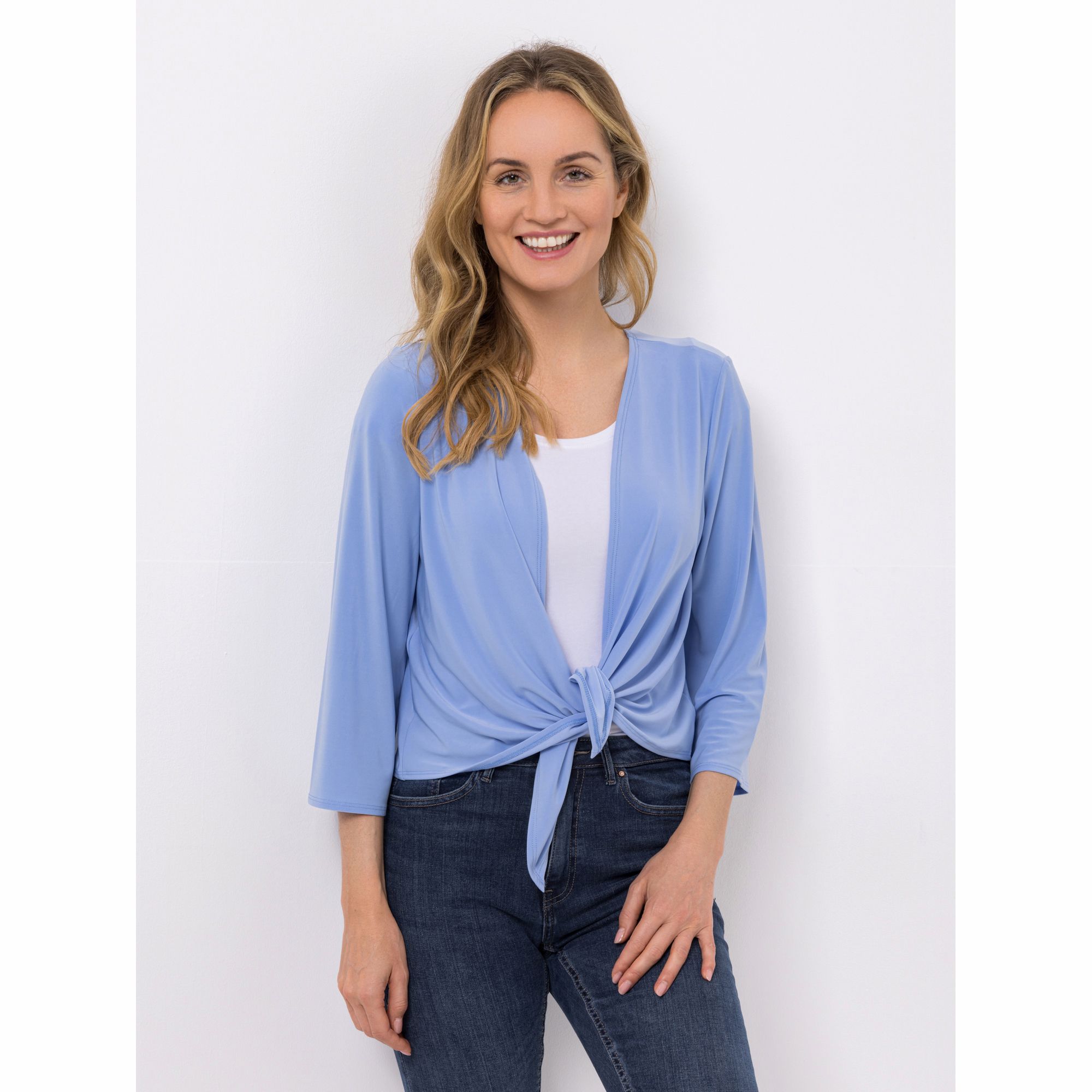 B-Ware KIM & CO. Bolero, 3/4-Arm Deluxe Brazil Knit offene Front