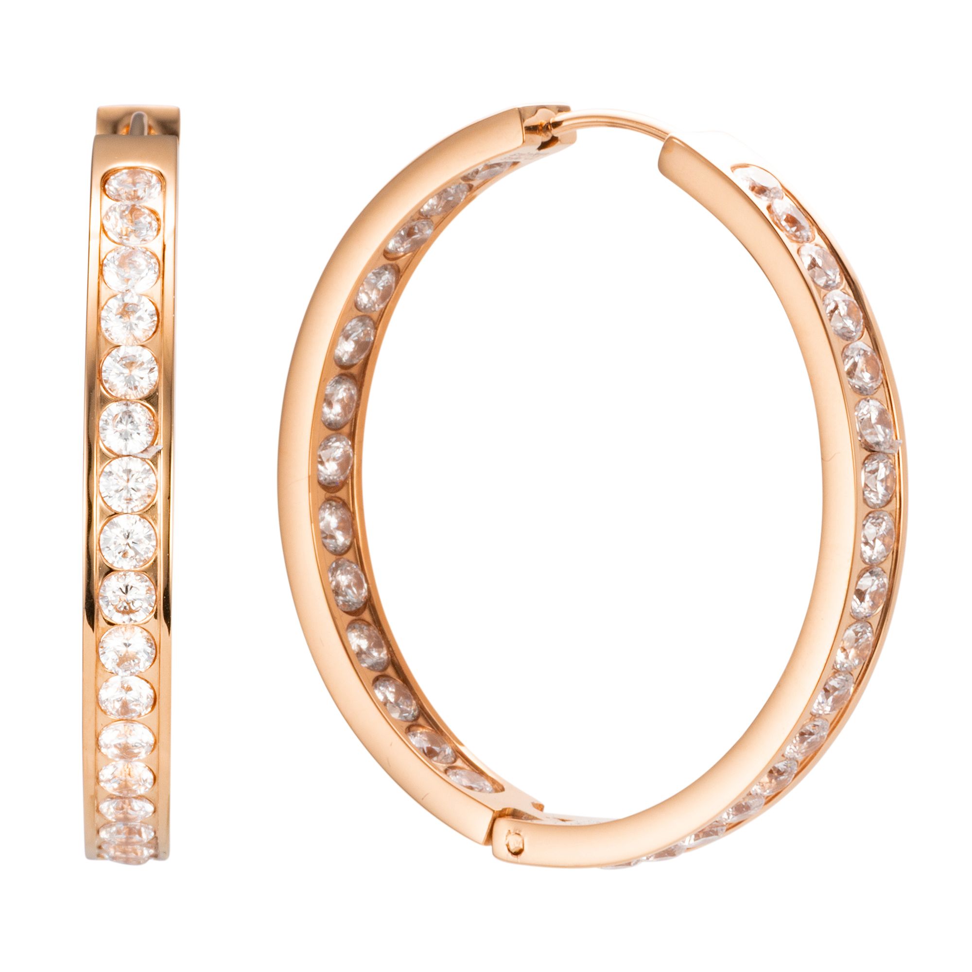 B-Ware DIAMONIQUE® Creolen = 3,00ct Brillantschliff